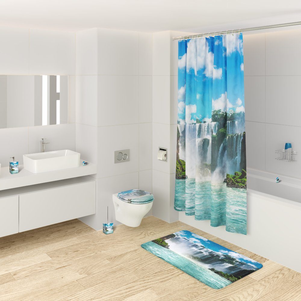 Sanilo WC-Reinigungsbürste Wasserfall, modern & WC-Bürste Bürstenkopf auswechselbarem mit stylish