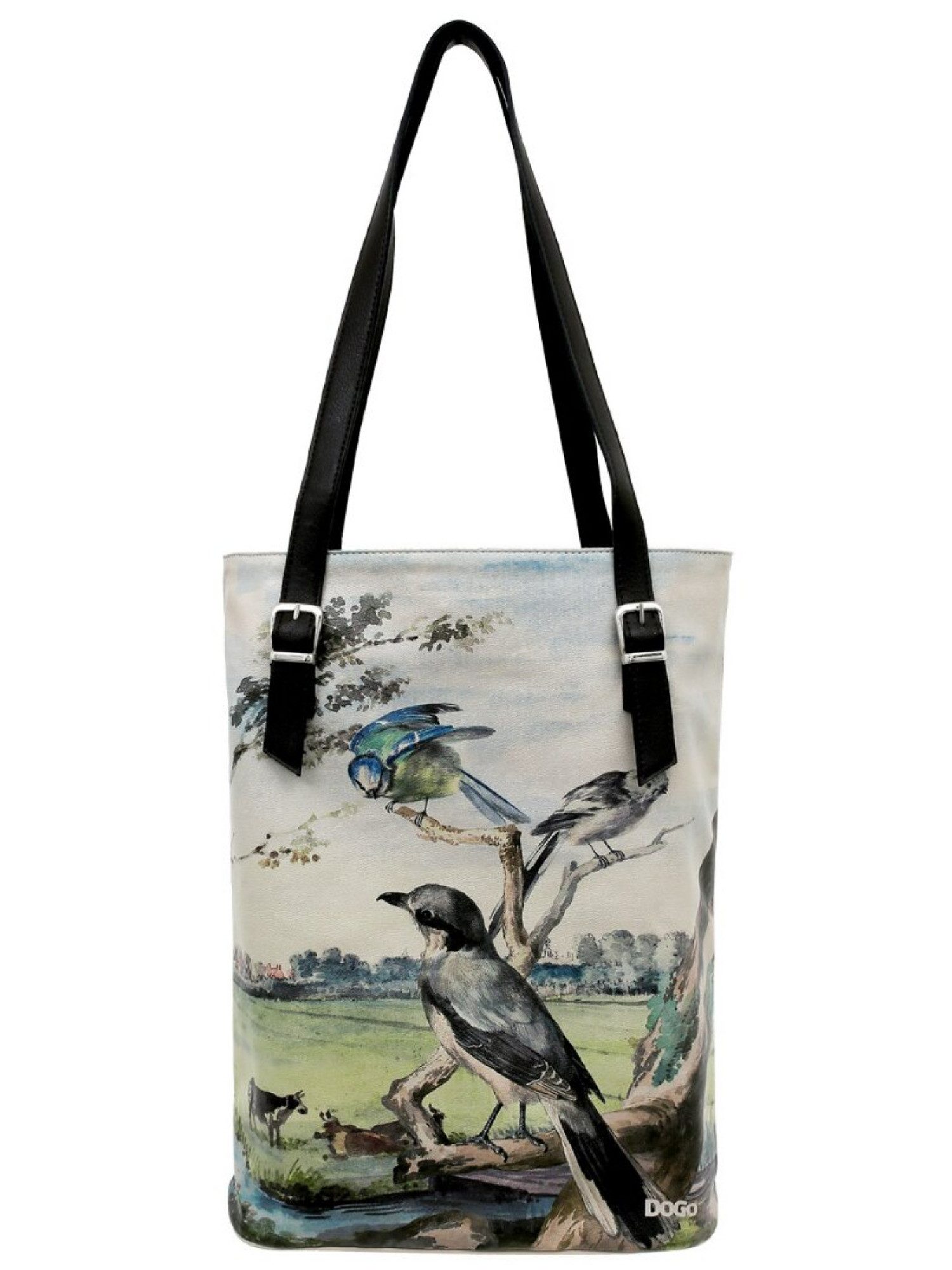 DOGO Umhängetasche Tall Bag Damen Schultertasche Birds Of The Castle Damen, Handgefertigt