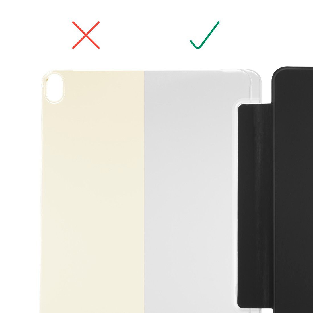 Hama Tablet-Hülle Tablet-Hülle mit Standfunktion für Apple iPad Air 11 Zoll, Stifthalter, Standfunktion, transparentes Backcover, Magnetverschluss – Bild 5 von 5
