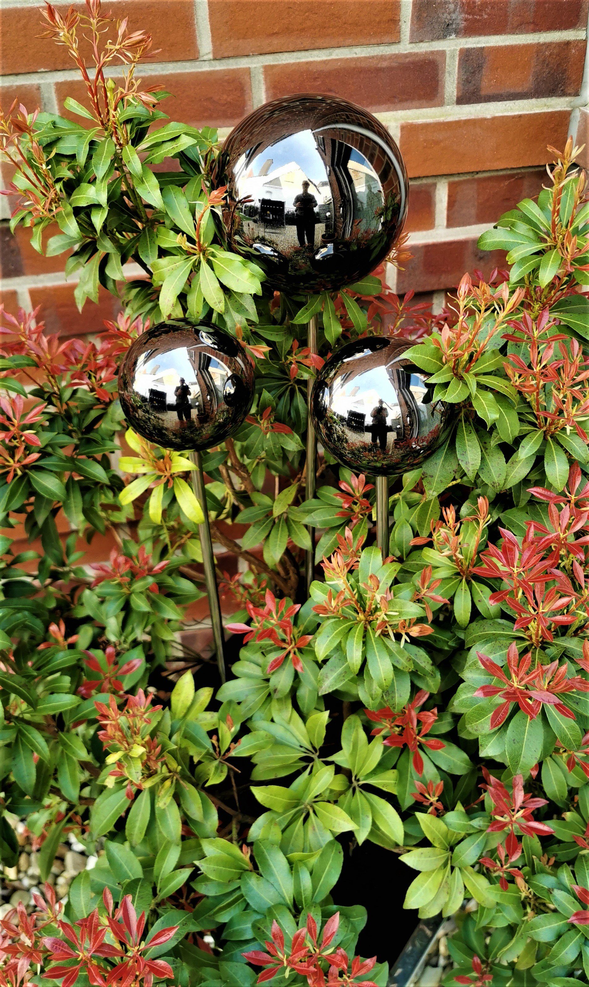 Jürgen Bocker GartenAmbiente Gartenstecker Rosenkugel Edelstahl