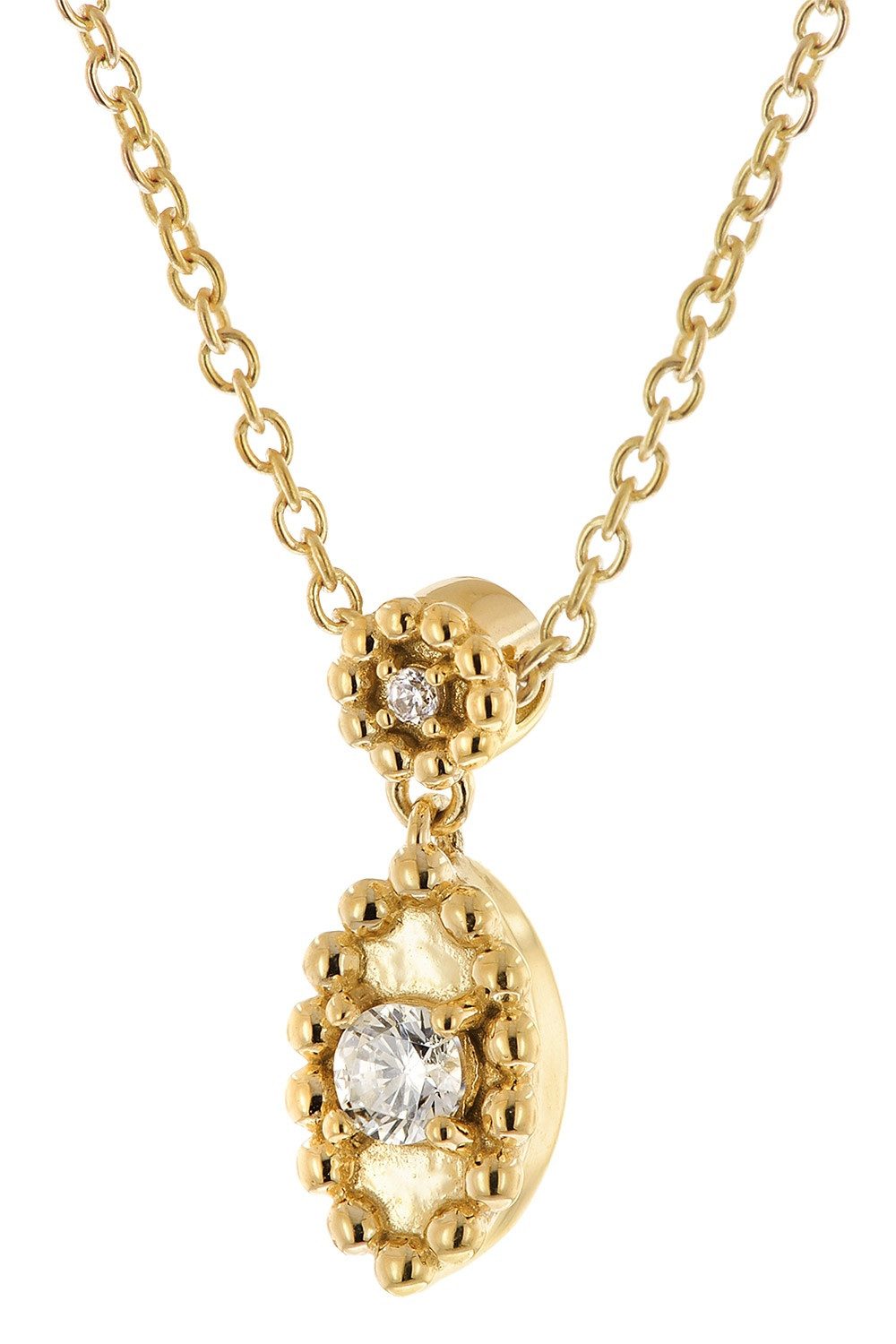 trendor Kette mit Anhänger 68145, für Damen 333 Gelbgold mit Zirkonia