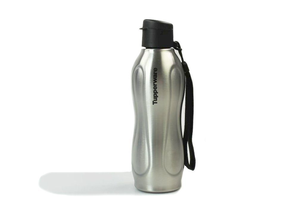 Tupperware Trinkflasche To Go Eco 600 ml Metall-SilberTrinkflasche