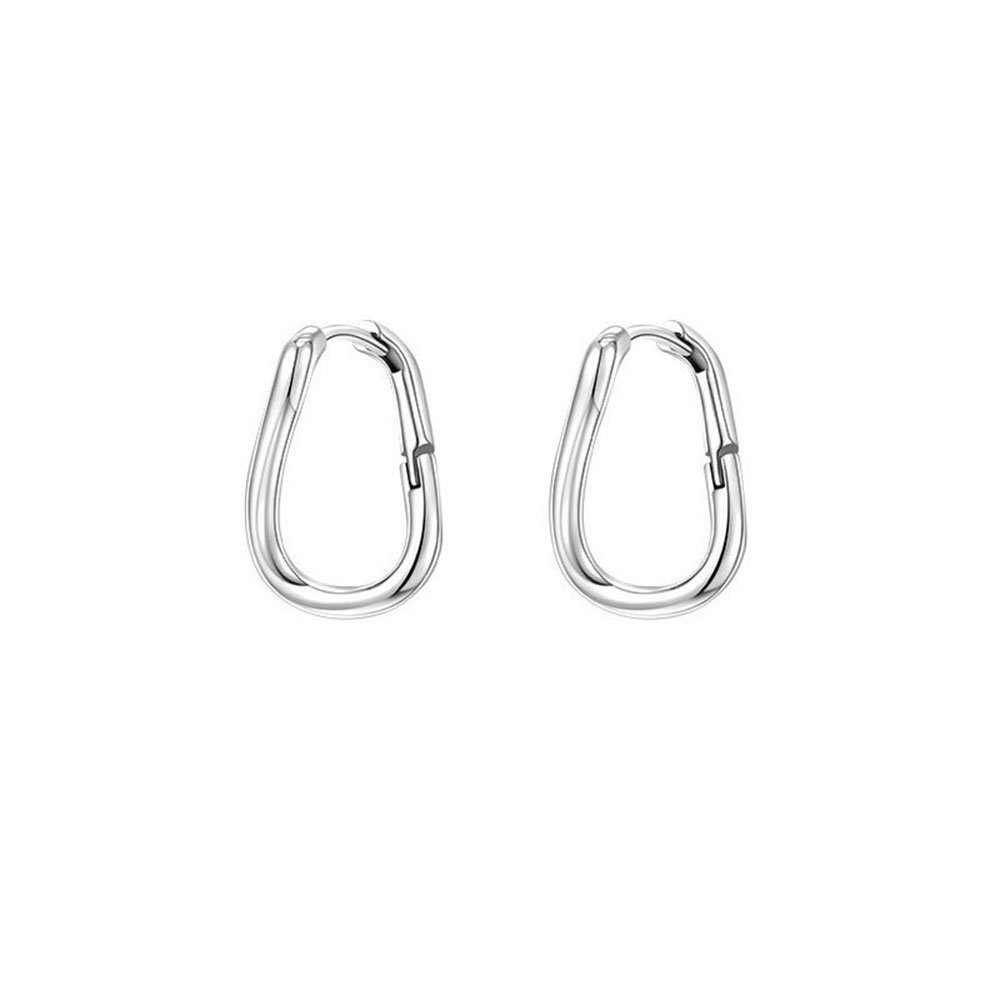 POCHUMIDUU Paar Ohrhänger S925 Sterling Silber Damen gebogene Ohrringe für Frauen, (2-tlg), Premium-Gefühl Ohrringe Ohrring Clips