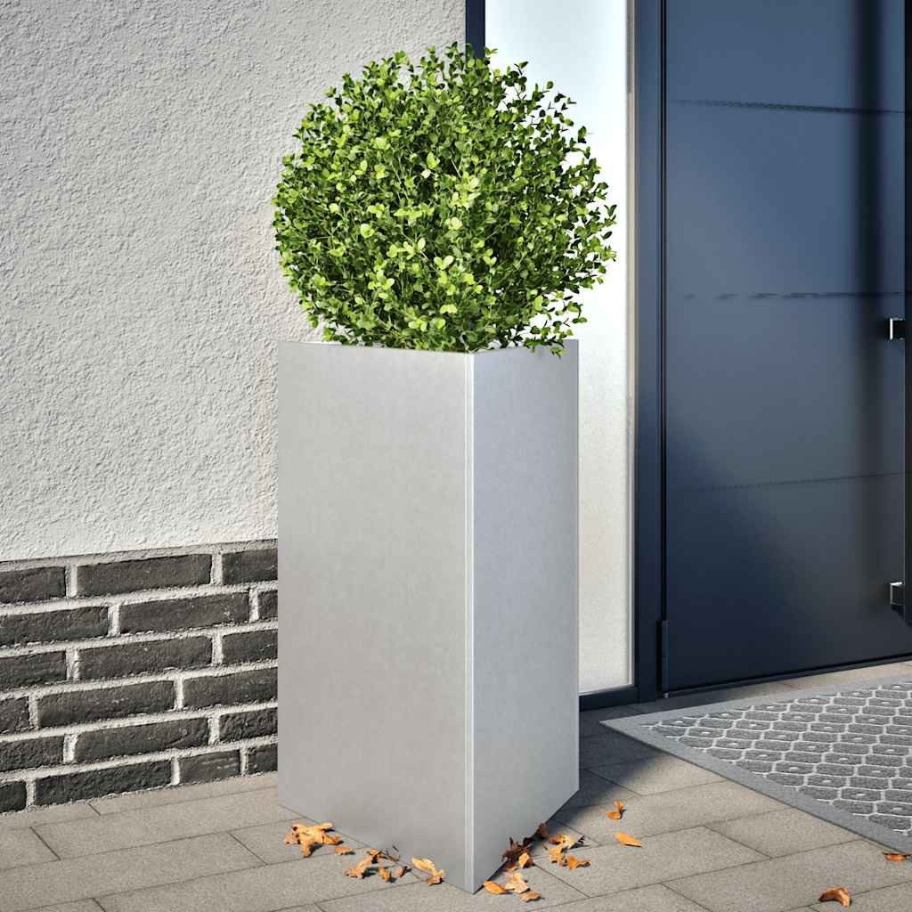 vidaXL Blumentopf Pflanzkübel Dreieckig 50x43x75 cm Verzinkter Stahl (1 St)