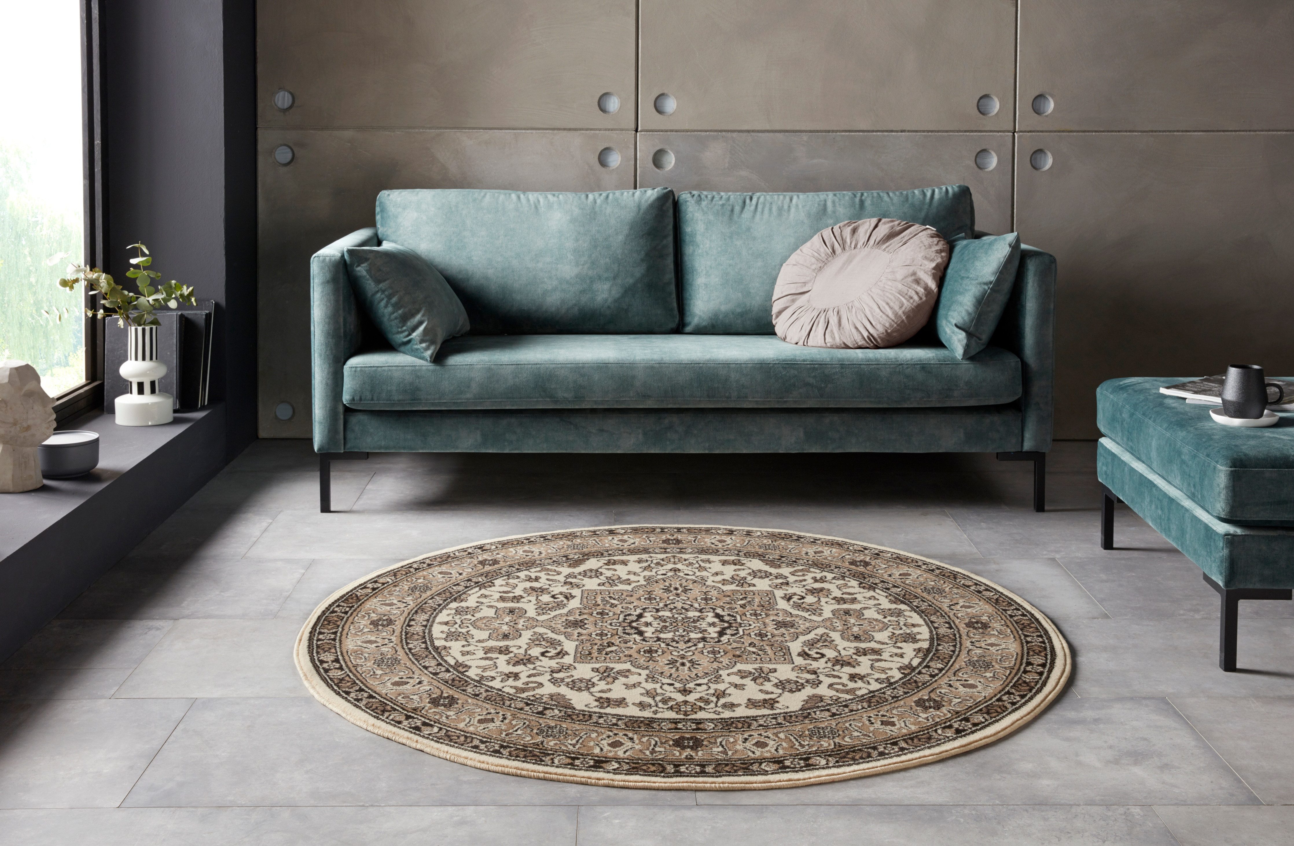 HANSE Home Teppich Parun Täbriz, rund, Höhe: 9 mm, Kurzflor, Orient, Teppic günstig online kaufen