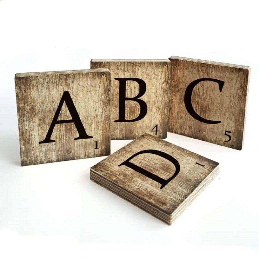K&L Wall Art Deko-Buchstaben Vintage Wandbild günstig online kaufen