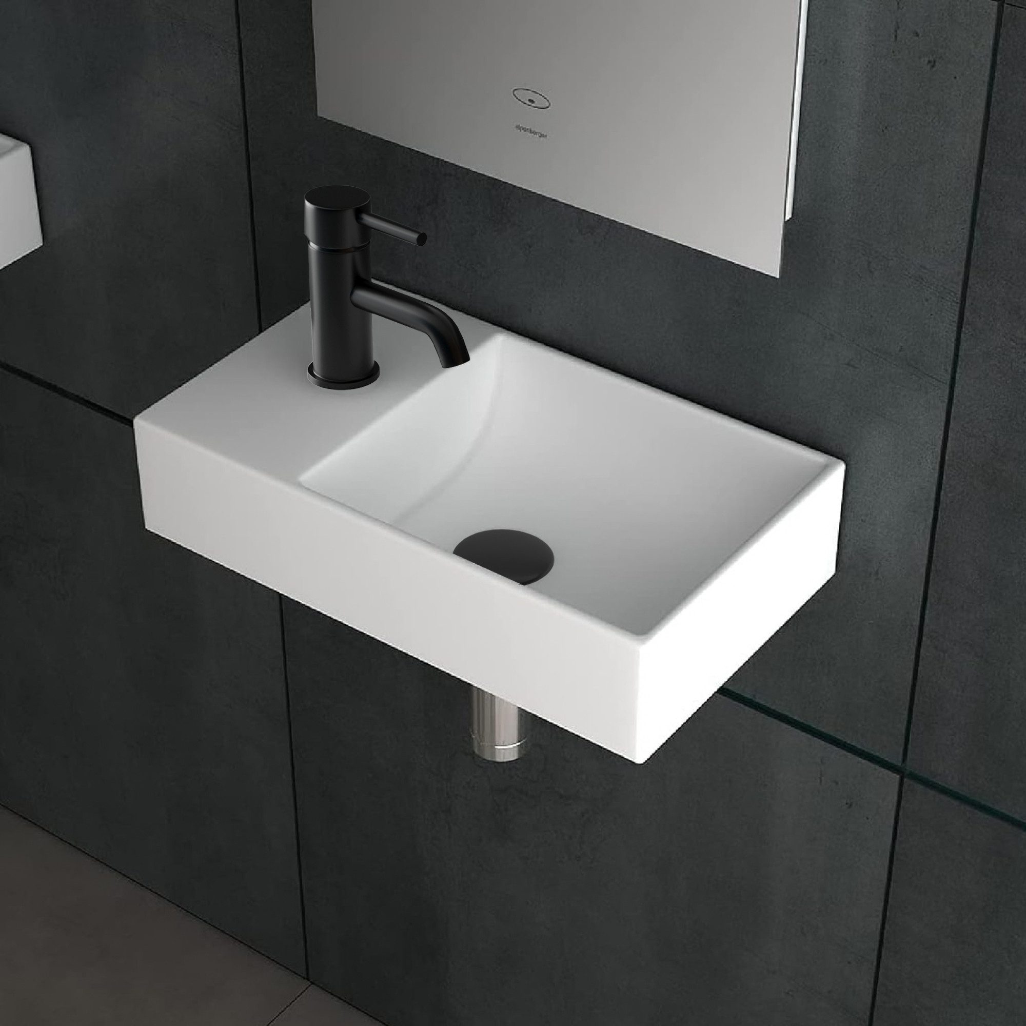 Alpenberger Waschbecken Kleines Bad Spülbecken - Gäste WC Waschbecken aus K günstig online kaufen