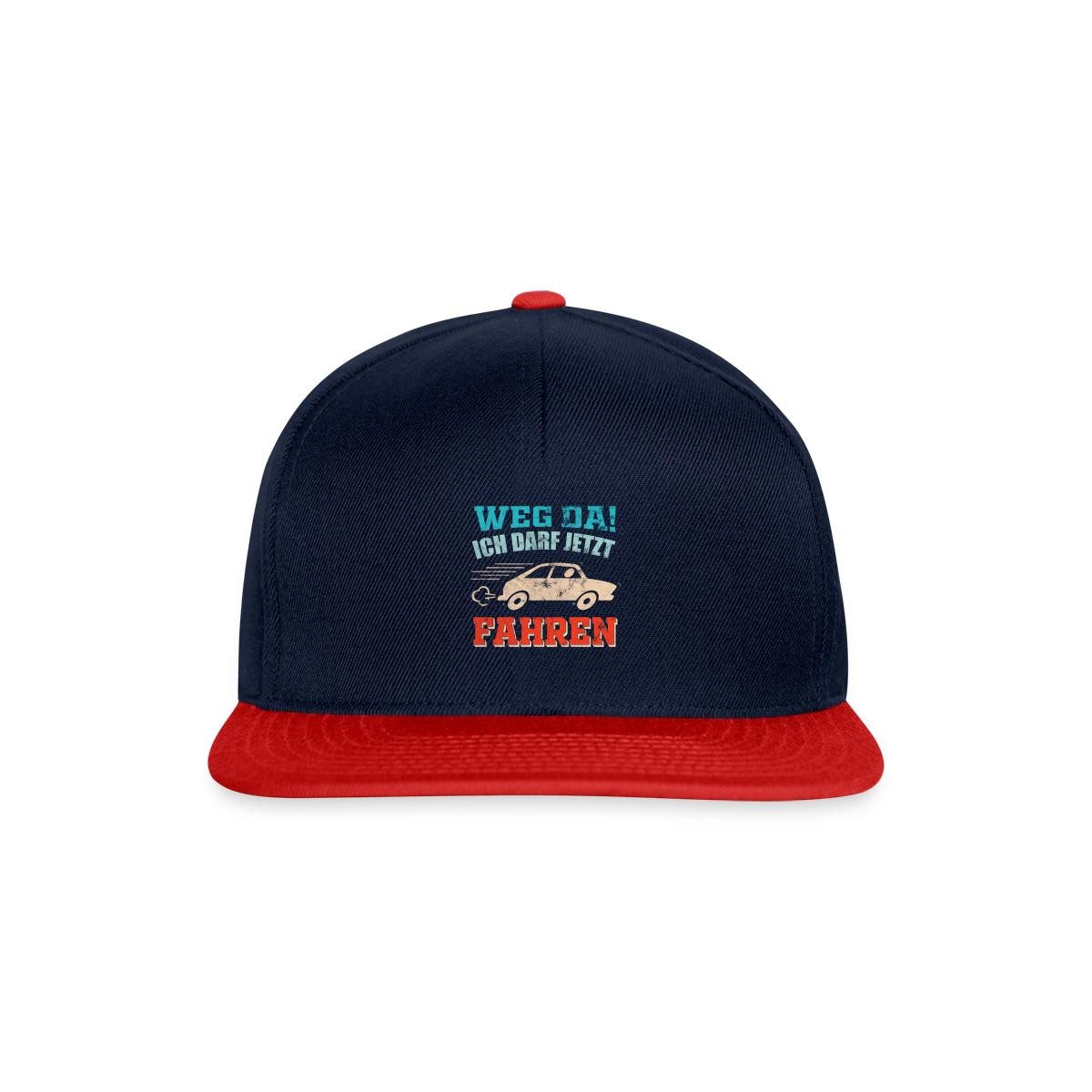 Spreadshirt Snapback Cap Weg Da, Führerschein Bestanden Snapback Cap (1-St)