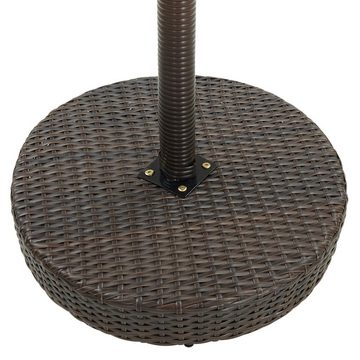 vidaXL Gartenlounge-Set 3-tlg. Gartenbar-Set mit Kissen Poly Rattan Braun, (3-tlg)