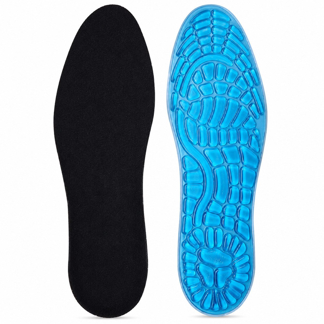 COOL-i ® Einlegesohlen Gel-Einlegesohlen,Silikon-Schuheinlagen mit Fußgewölbestütze, zuschneidbar,Stoßdämpfend, atmungsaktiv & waschbar