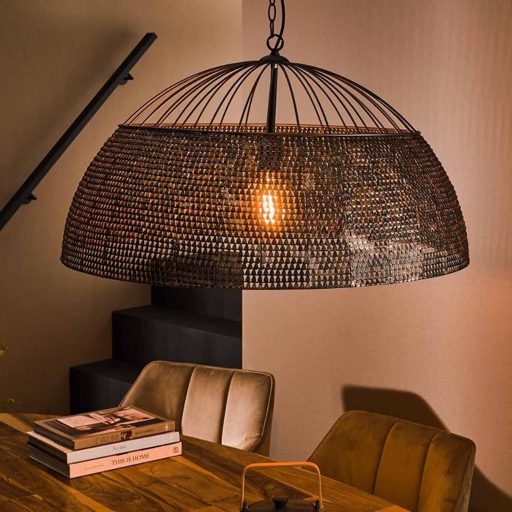 famlights Pendelleuchte famlights, Pendelleuchte Rike in Braun-antik E27