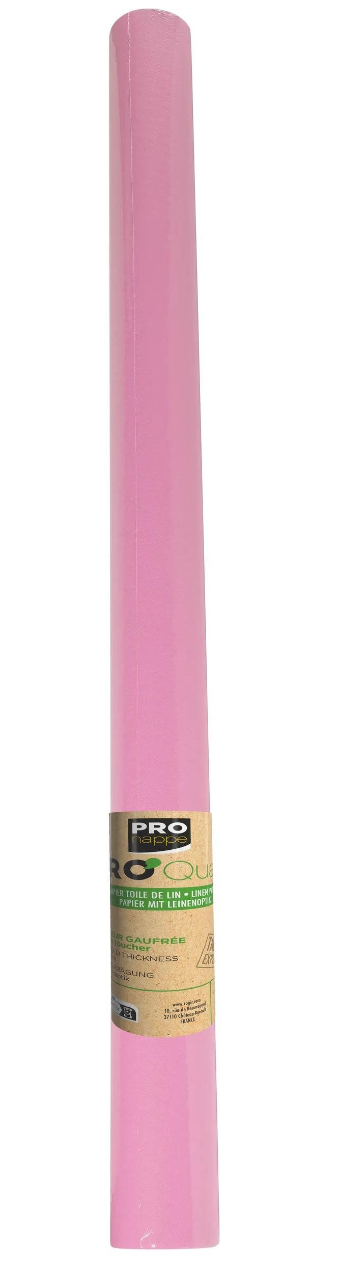 PROnappe Tischband 9x Tischdecke Rolle, Papier, Leineneffekt 1,18x20m Puderrosa R802086I, Nappes rouleaux papier gaufré
