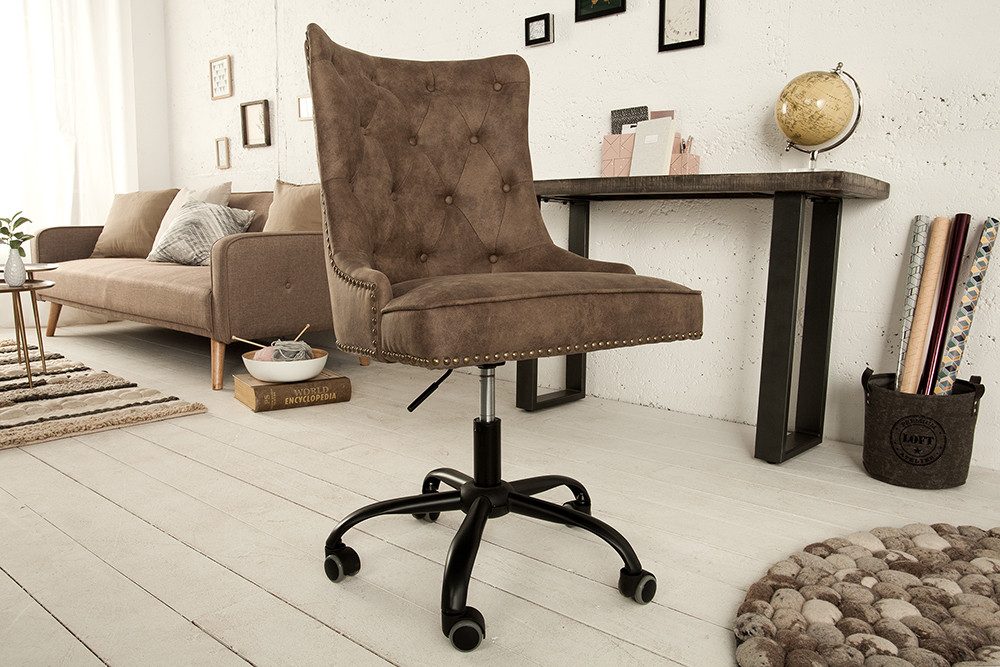 riess-ambiente Drehstuhl VICTORIAN VARIANTENWAHL, Büro · Microfaser · höhenverstellbar · Laufrollen · Home Office