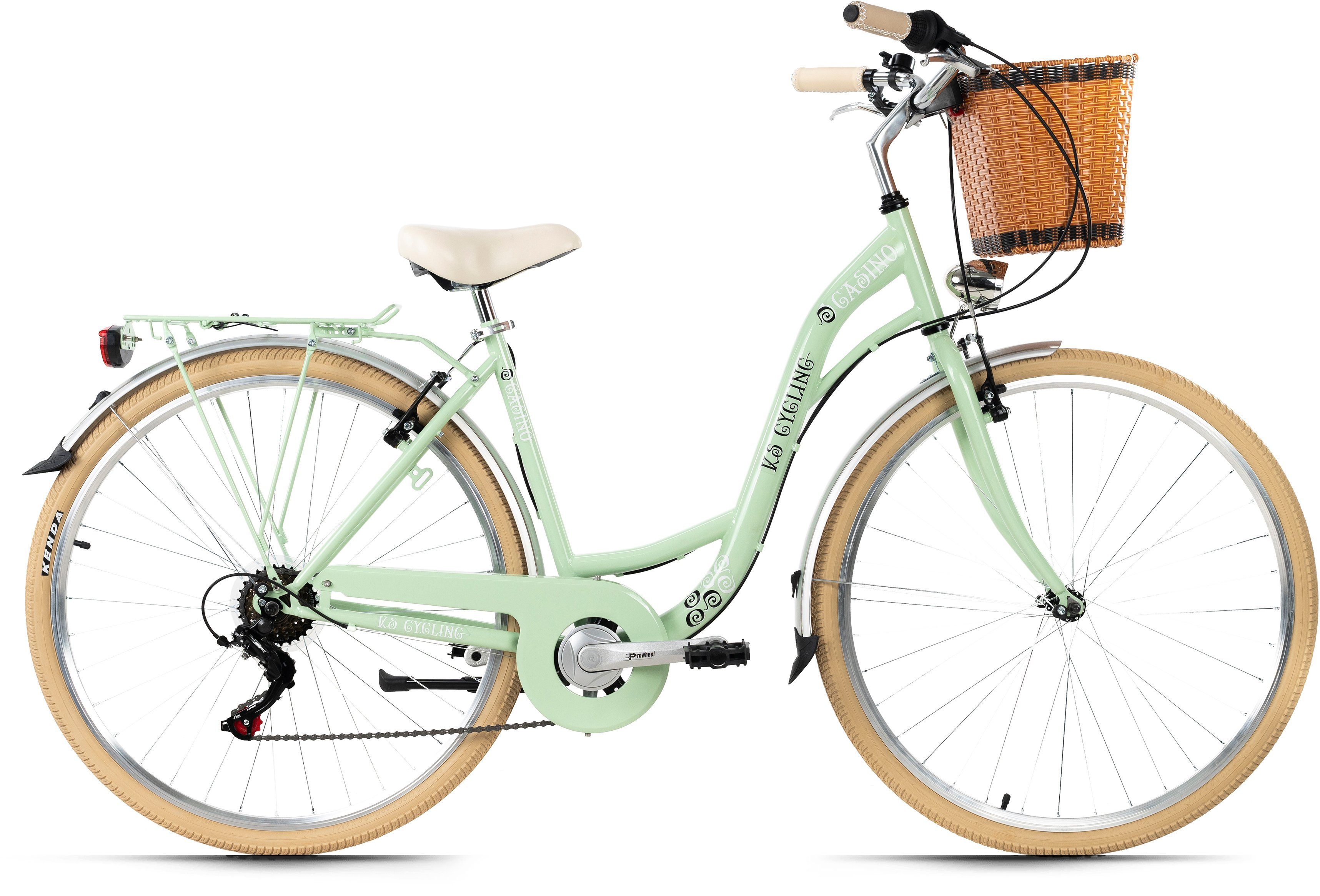 KS Cycling Cityrad Casino, 6 Gang Shimano Tourney Schaltwerk, Kettenschaltung, für Damen, Kettenschaltung