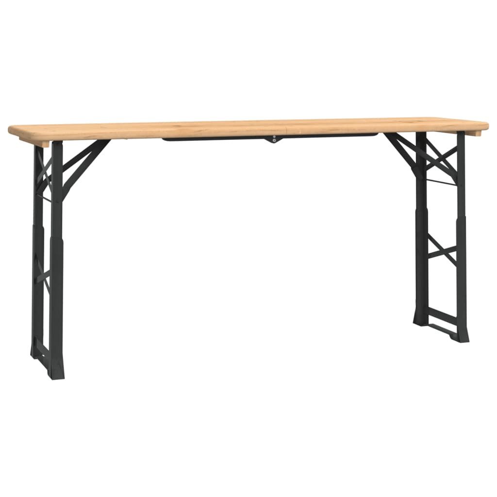 vidaXL Gartentisch Biertisch Klappbar 170x50x75105 cm Massivholz Tanne