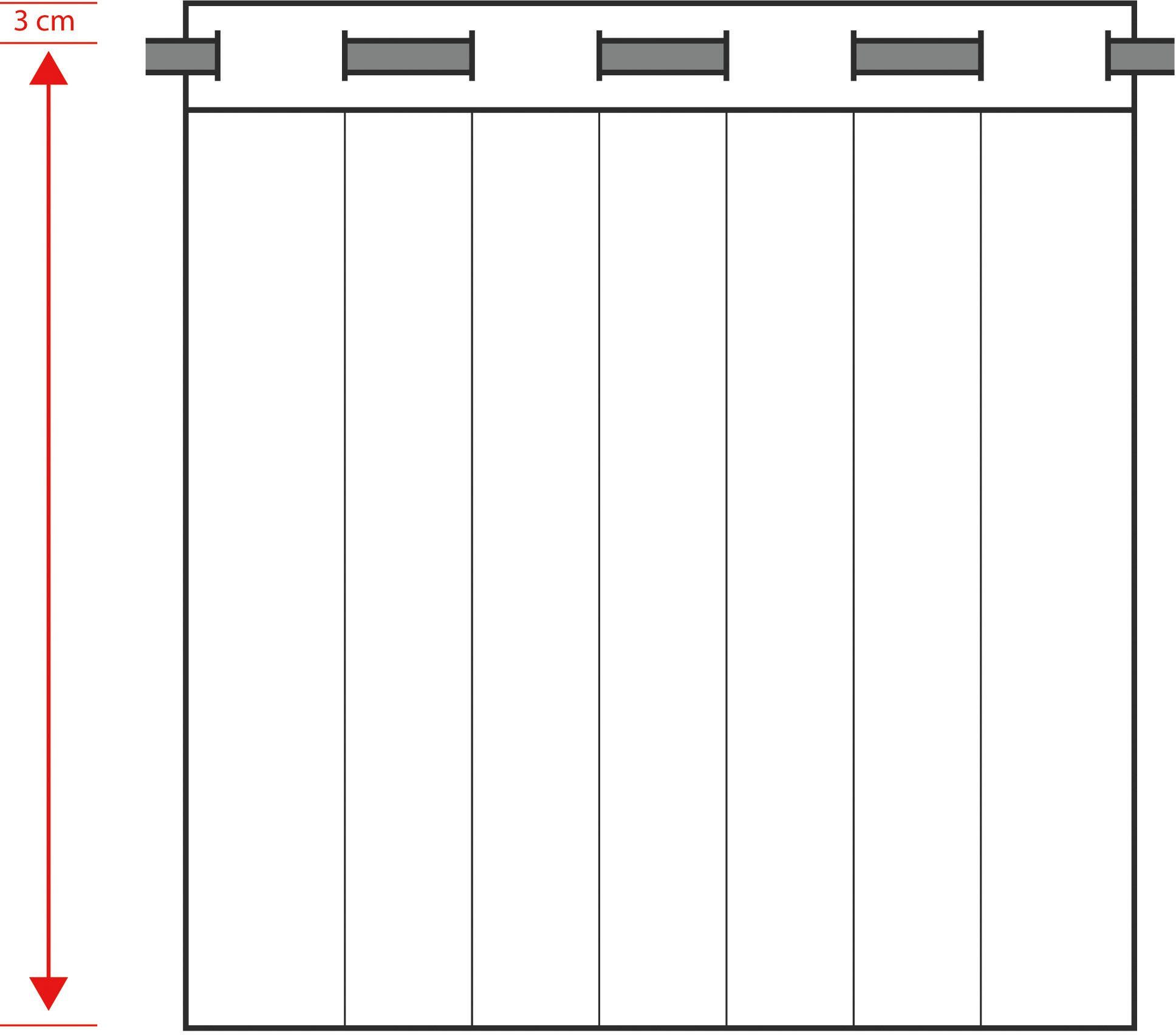 blickdicht, mit Ösen St), Vorhang you!, Jacquard, (1 for Neutex 8 Ösenschal Metallösen Jannis, dunkelgrün