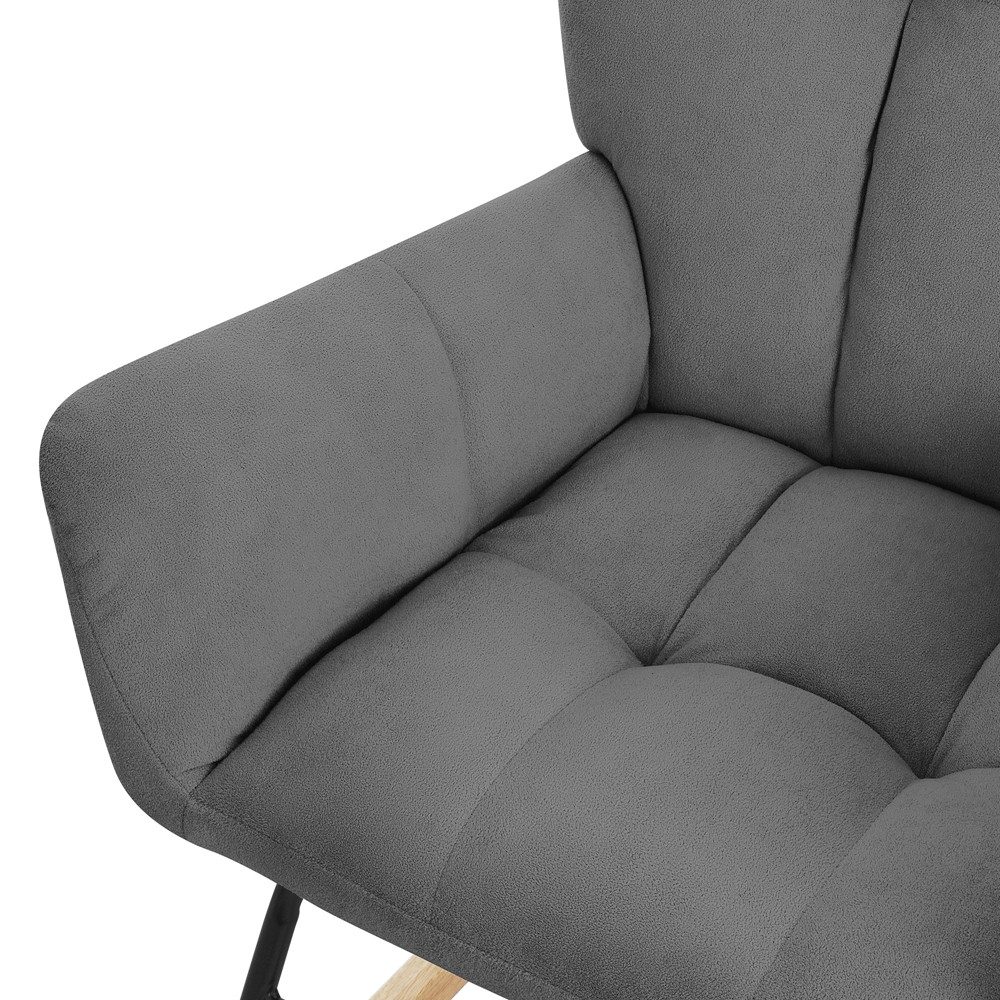 ML-DESIGN Schaukelstuhl Schaukelsessel Ohrenstuhl Relaxsessel Akzentstuhl Schwingstuhl Sessel (1 St), Stillsessel ideal für Wohn- & Babyzimmer Schwingsessel Fro – Bild 5 von 5