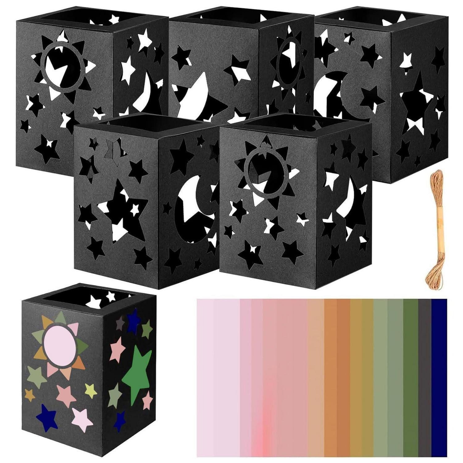 LuxusKollektion Kreativset Bastelset Laternen Sonne Mond Sterne 5er Set