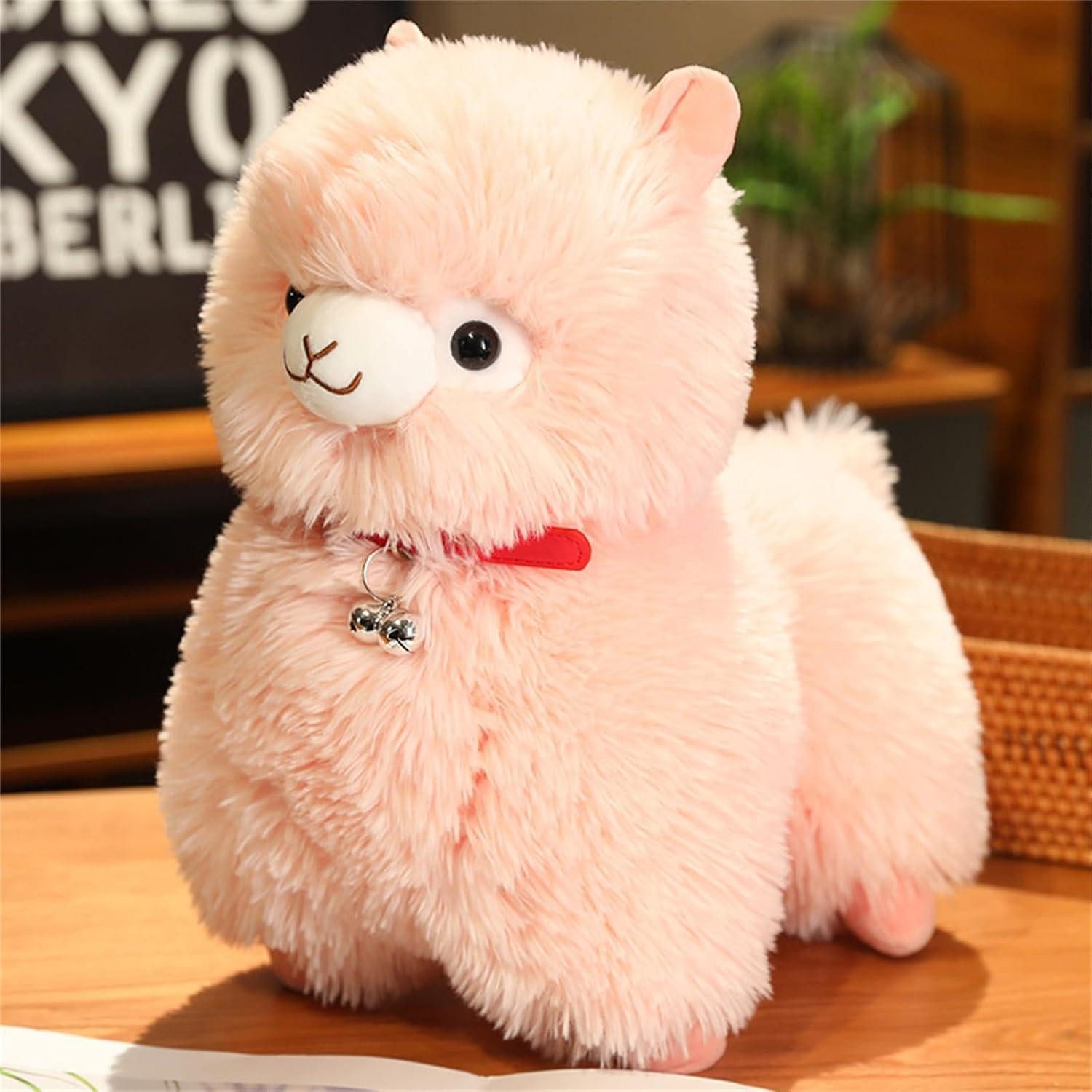 LuxusKollektion Kuscheltier Plüschtier Alpaka Stofftier Wurfkissen Spielzeug Geschenk 25 cm Rosa