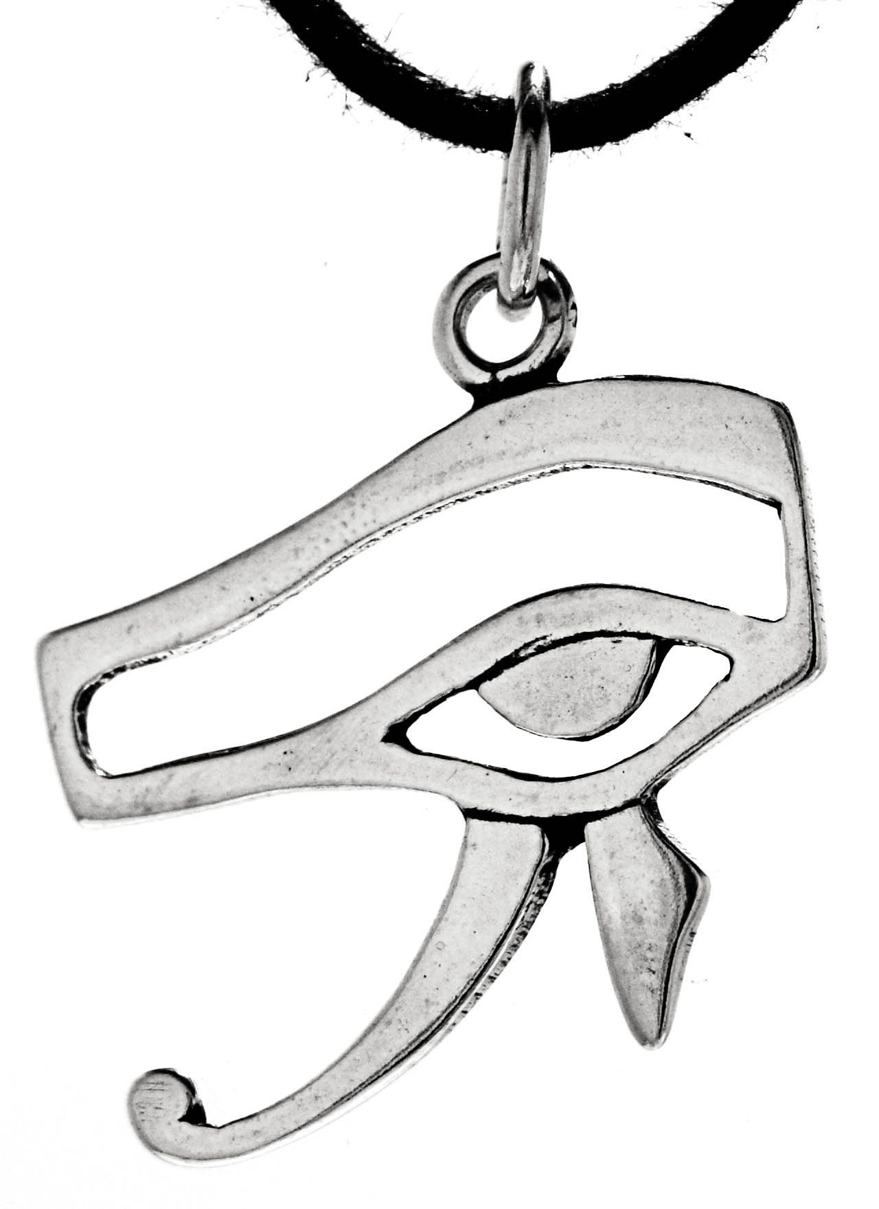 Kiss of Leather Kettenanhänger Auge des Horus Anhänger 925 Silber Schutz  Amulett Horusauge ägyptisch, 925 Silber (Sterlingsilber)