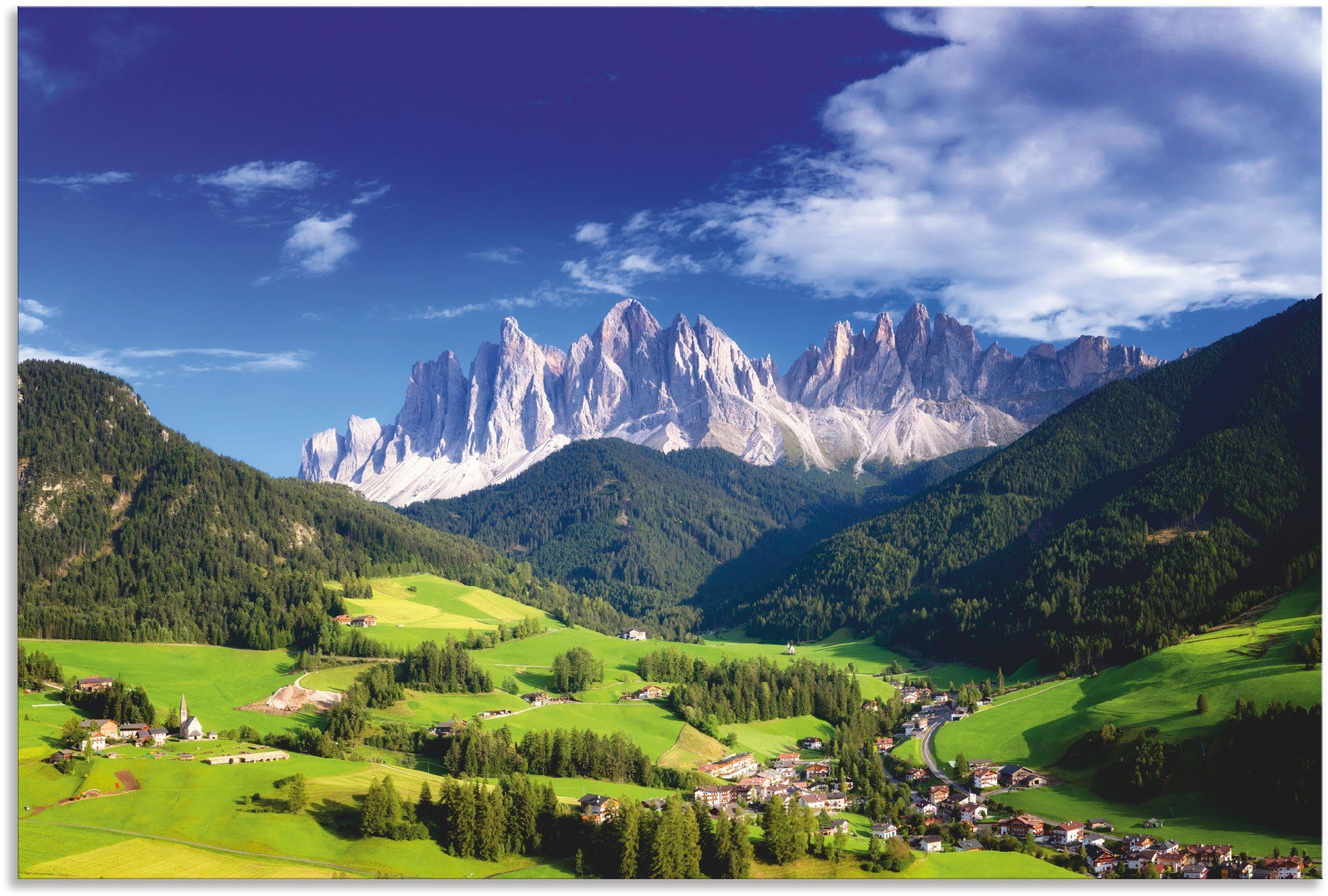 Artland Wandbild Südtirol, Größen in & St), versch. Alubild, (1 oder als Poster Alpenbilder Berge Leinwandbild, Wandaufkleber