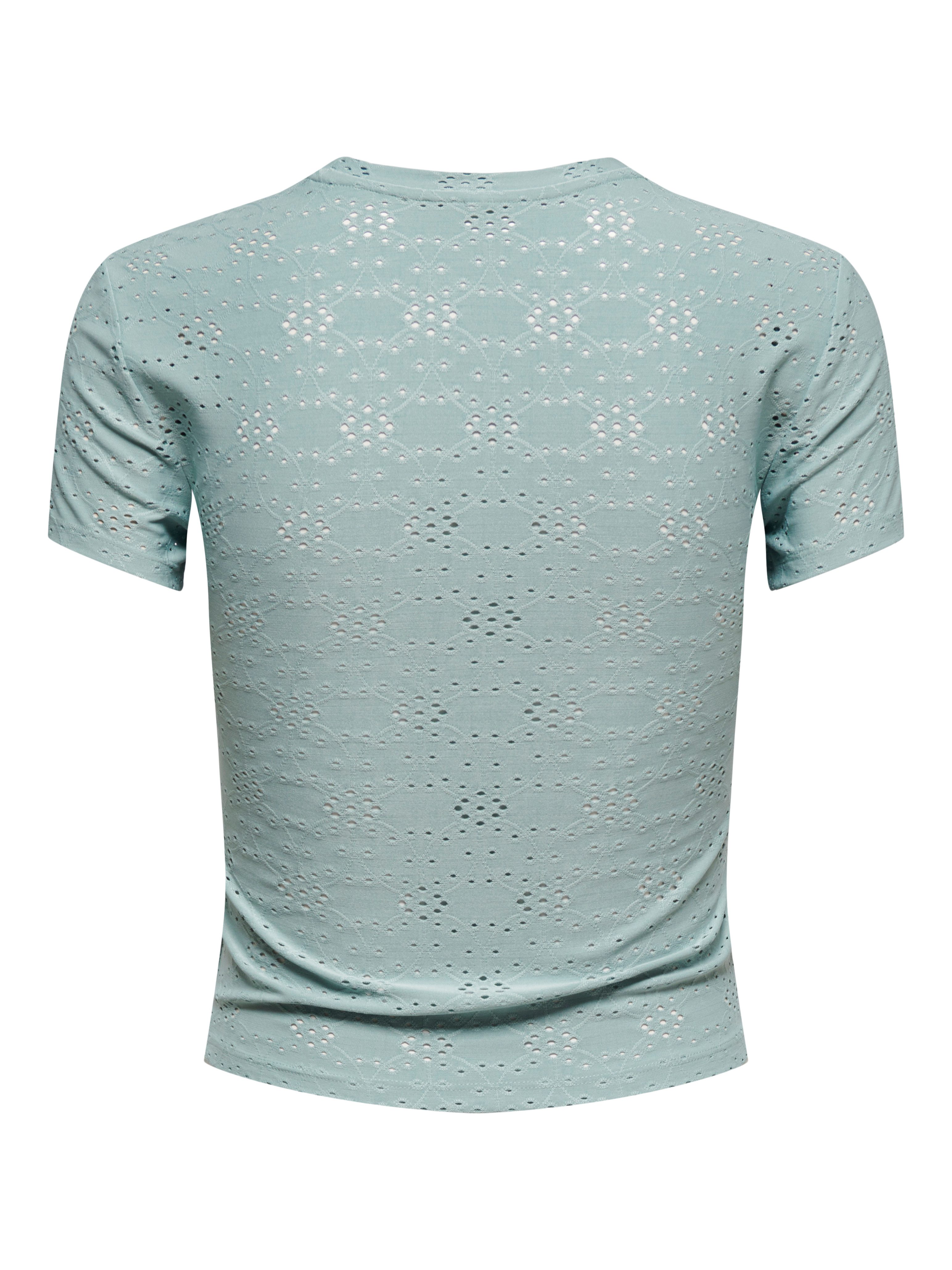 ONLY T-Shirt ONLSMILLA NEW S/S TOP JRS Materialmix, slim fit, Rundhals