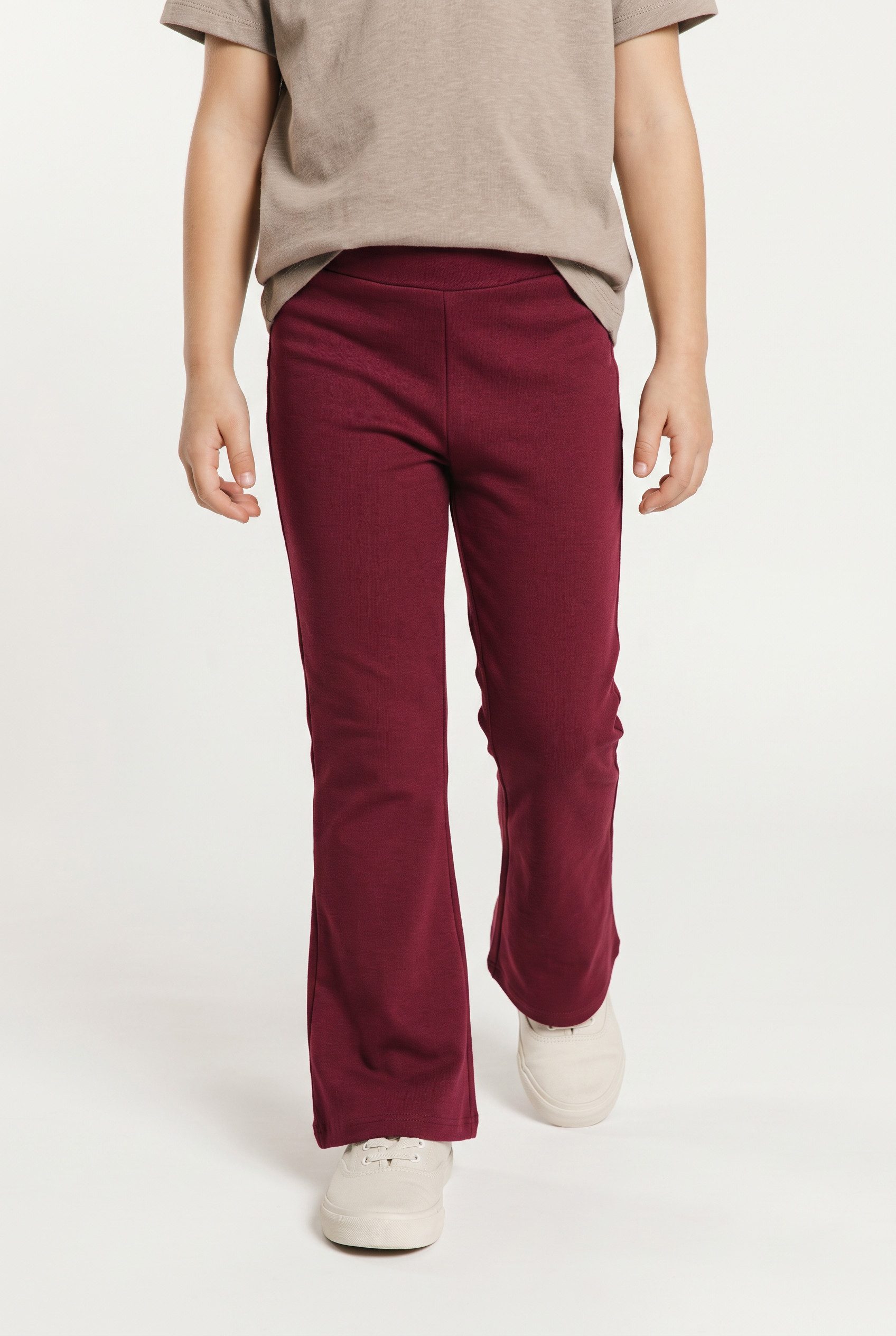 Name It Jerseyhose NKFFRIKKALI für Mädchen mit ausgestelltem Bein und Viskose unifarben, casual, ausgestellt, Viskosemix, ohne Kragen