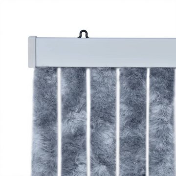 vidaXL Insektenschutz-Vorhang Fliegenvorhang Silbern 100x200 cm Chenille