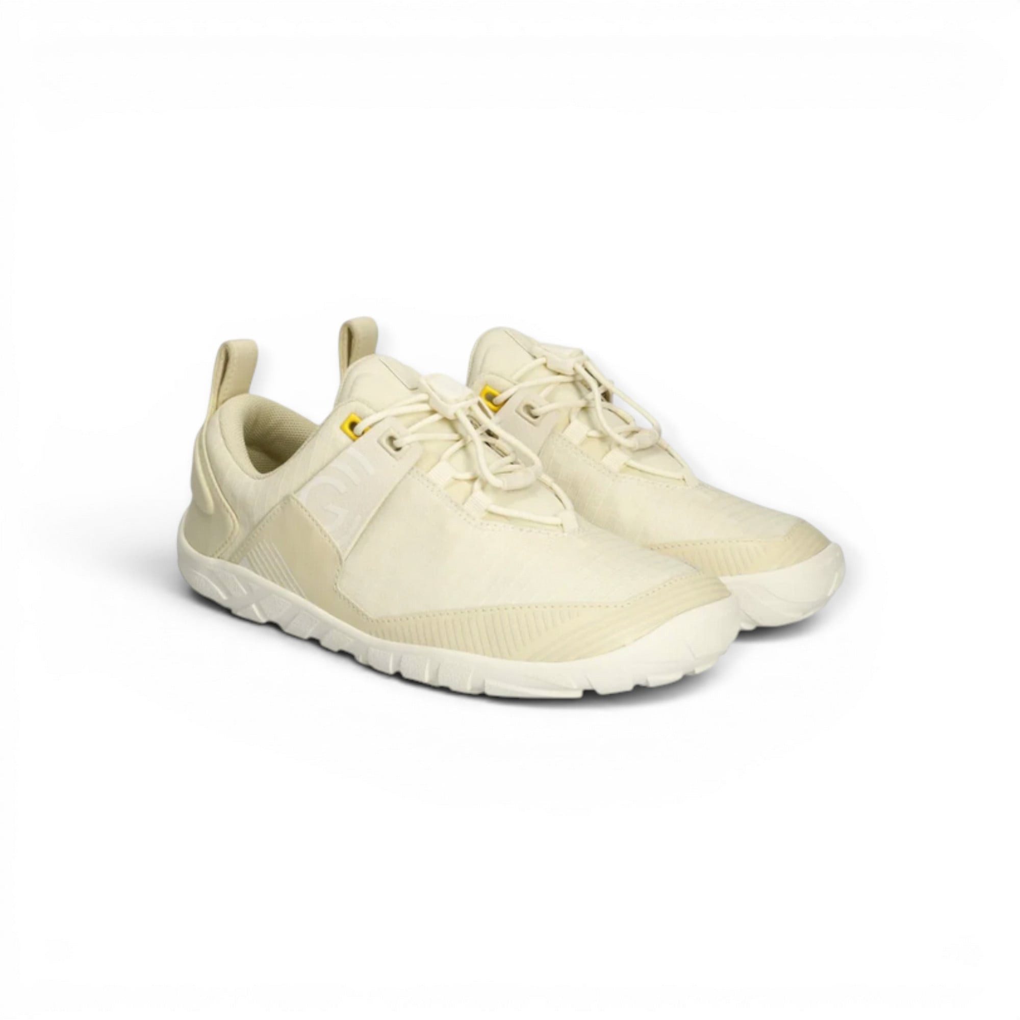 GROUNDIES Chamonix TR Low (Barfussschuhe, Zero Drop, Trail) beige Damen Laufschuh