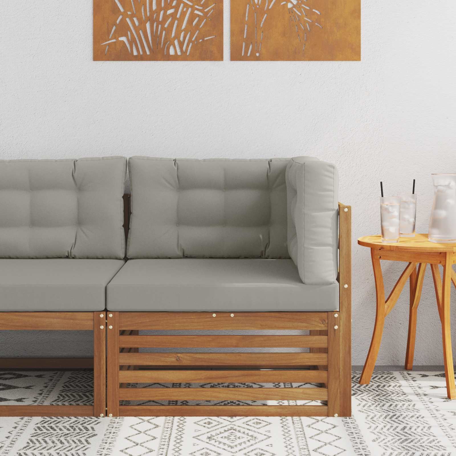 vidaXL Sofaelement Outdoor Ecksofa Massivholz Natur