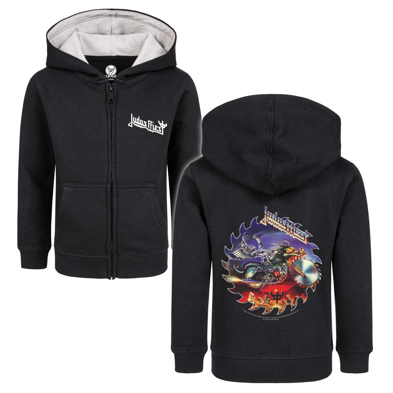 Kapuzensweatjacke mit Judas Priest (Painkiller) Aufdruck für Kinder von 2–14 Jahren