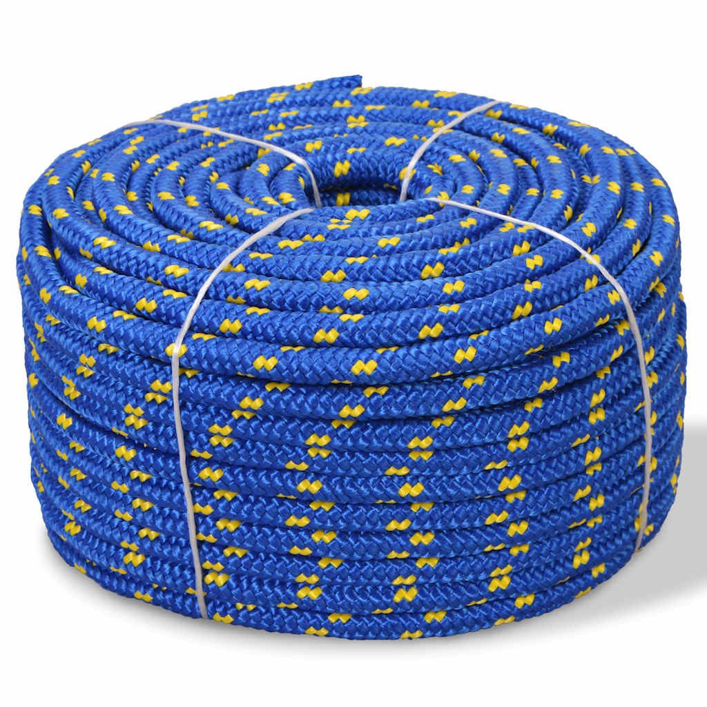 Seil Bootsseil Polypropylen 10 mm 50 m Blau