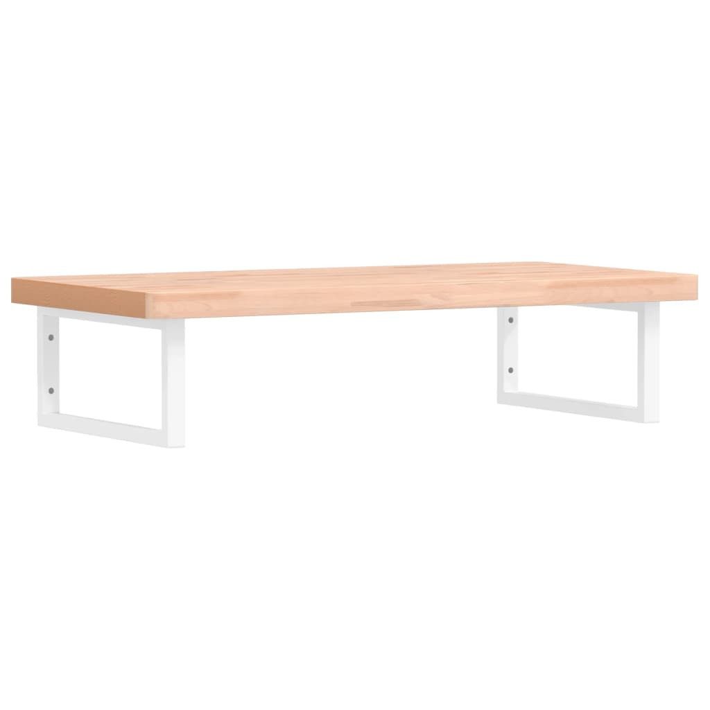 vidaXL Badezimmerspiegelschrank Waschbeckenregal Wandmontage Stahl und Massivholz Buche (1-St)