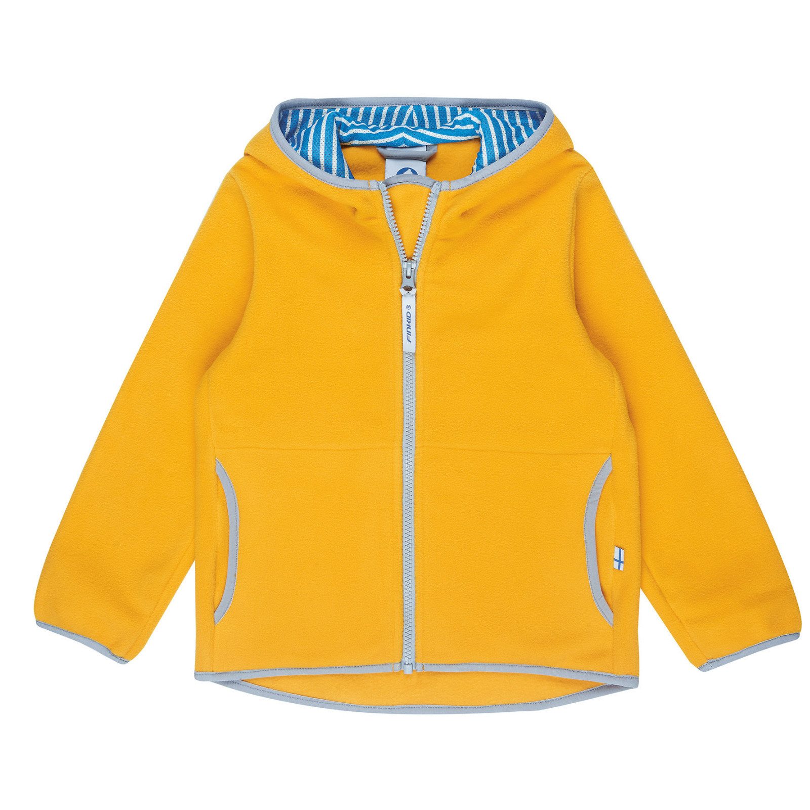 Finkid Fleecejacke Finkid Paukku Zip-In Yellow/Storm Fleecejacke 140/150