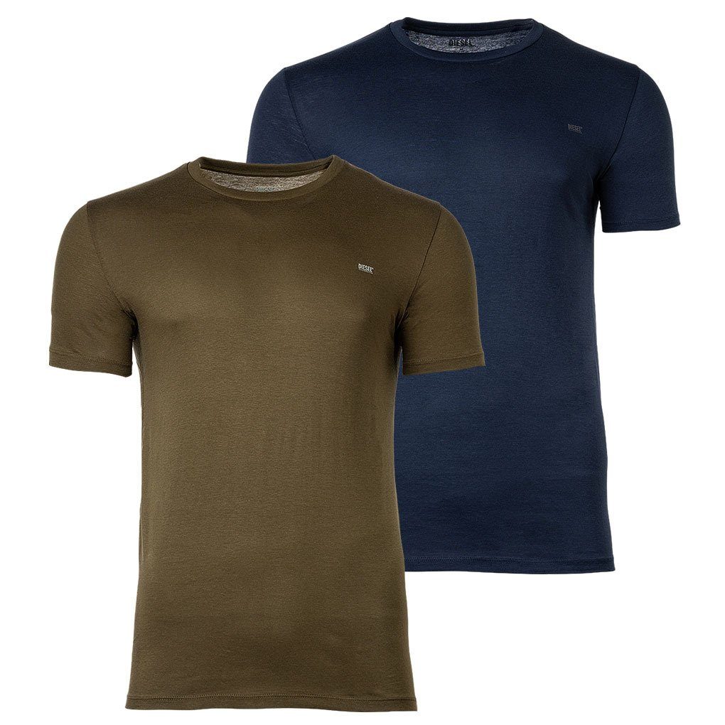 Diesel T-Shirt - Blau/Khaki T-Shirt Herren UMTEE-RANDAL-TUBE, Rundhals