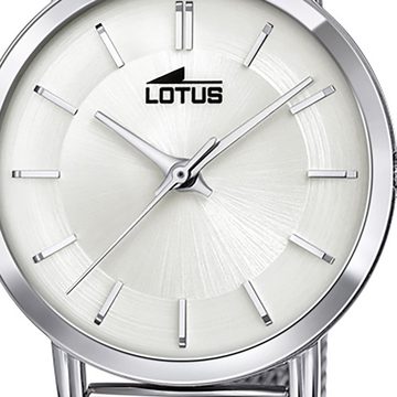 Lotus Quarzuhr Lotus Damen Armbanduhr Trendy 18737/1, (Analoguhr), Damenuhr rund, mittel (ca. 33mm) Edelstahlarmband silber