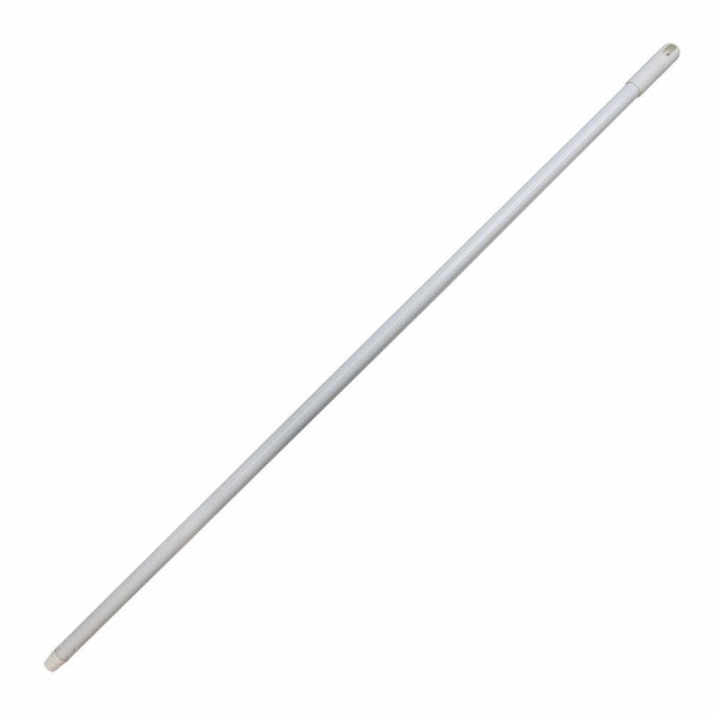 Bürstenmann Besenstiel Bürstenmann Besenstiel aus Metall, 130/25 cm, Weiß, (1-St)