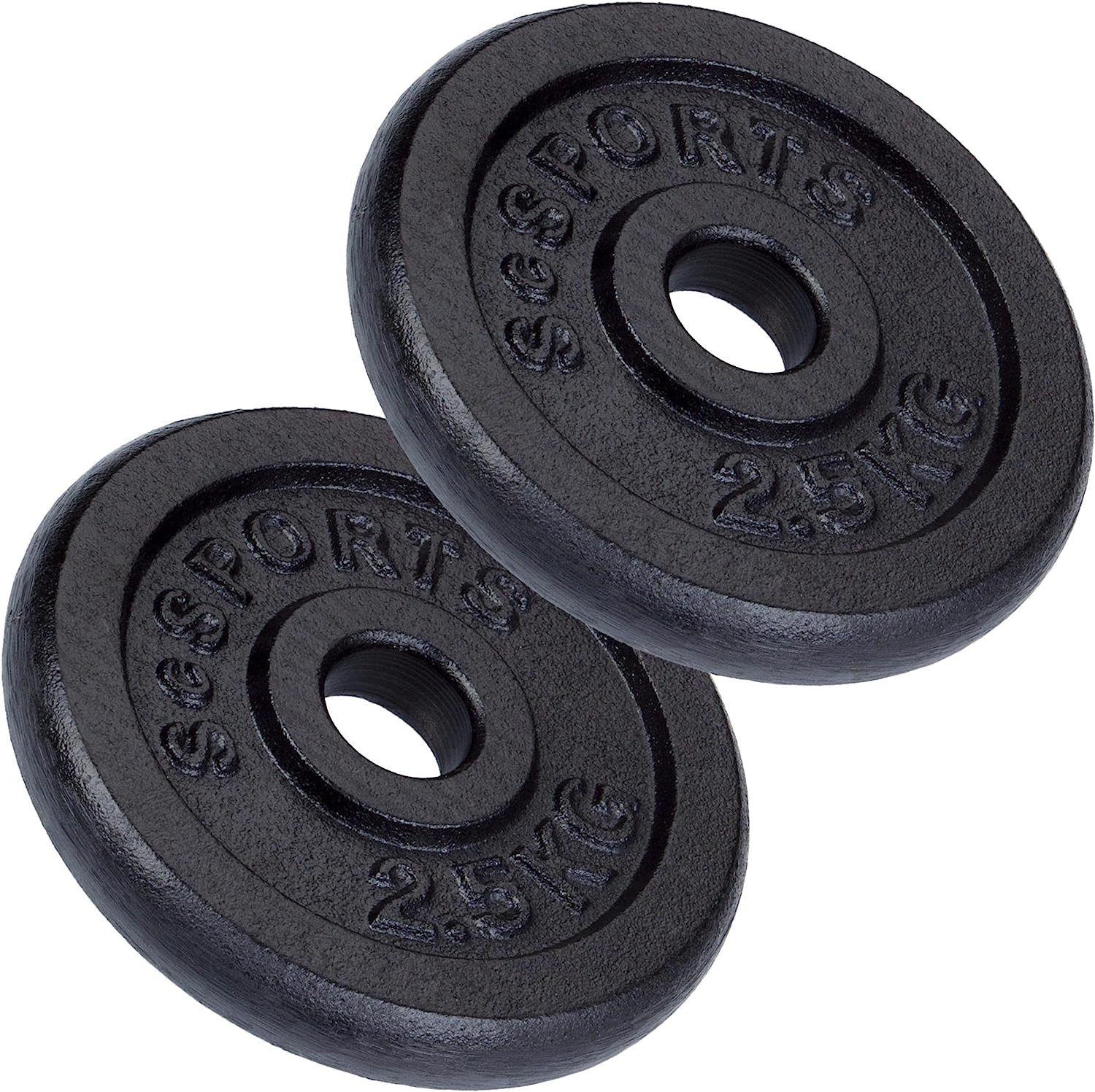 ScSPORTS® Hantelscheiben Set Ø 30mm Gusseisen Gewichtsscheiben Gewichte Fitness