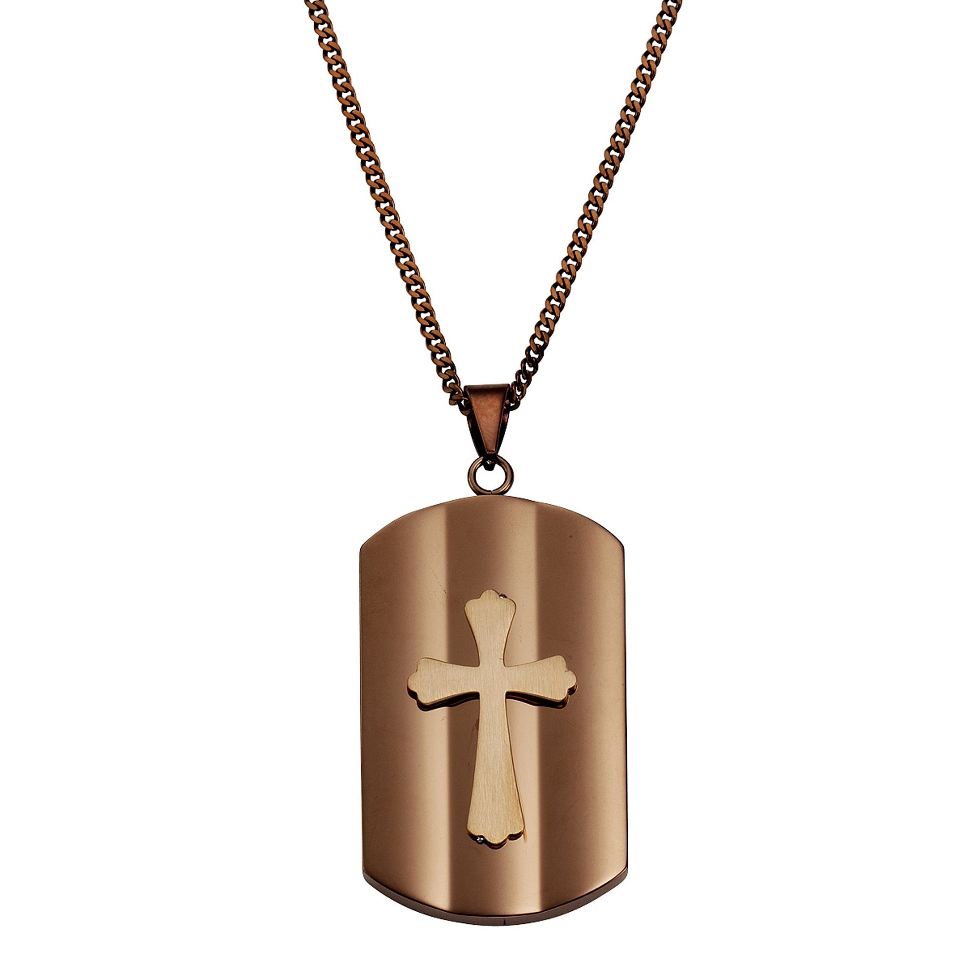 Kette mit Anhänger Edelstahl Kreuz