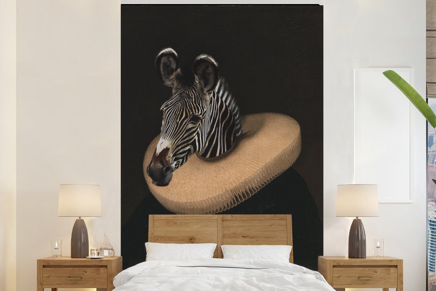 MuchoWow Fototapete Alte Meister - Barock - Zebra, Matt, bedruckt, (3 St), Montagefertig Vinyl Tapete für Wohnzimmer, Wandtapete