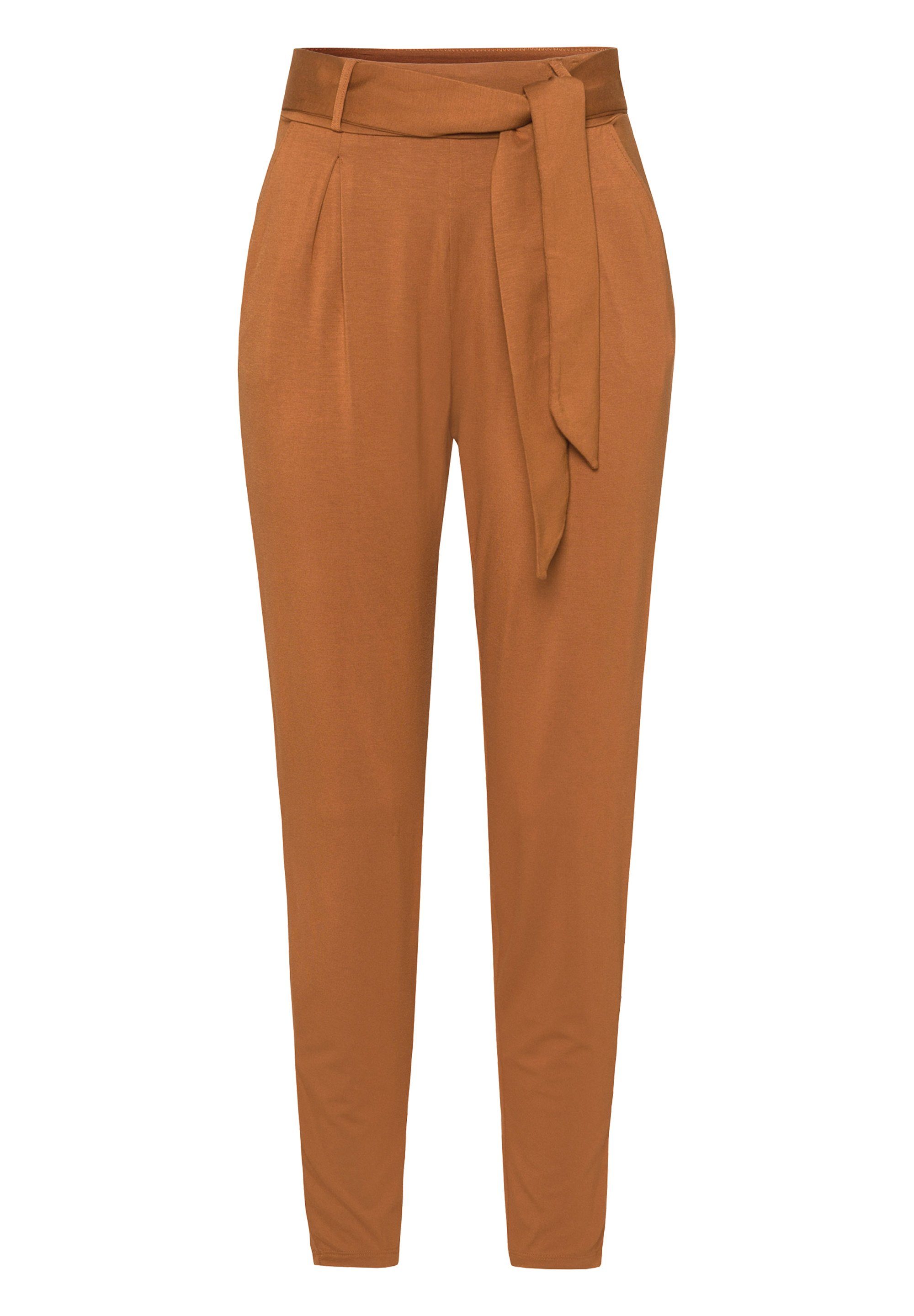 Les Lunes Haremshose JADE Pants Jersey abnehmbarer Gürtel, seitliche Eingrifftaschen, flexibler Taillenbund