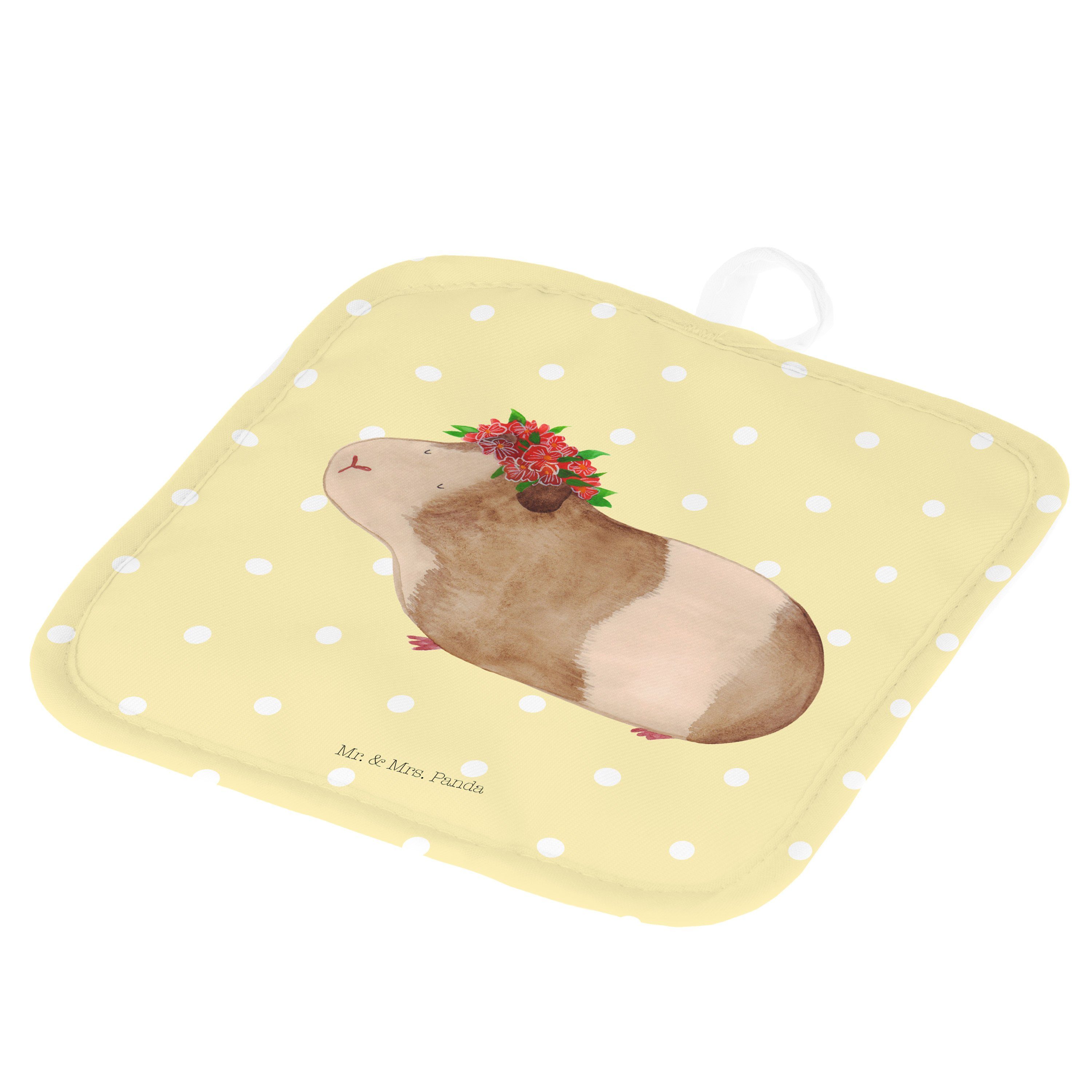 Mr. & Mrs. Panda Topflappen Lau, Pastell Gelb weise (1-tlg) Gute - Meerschweinchen Tiermotive, Geschenk, 