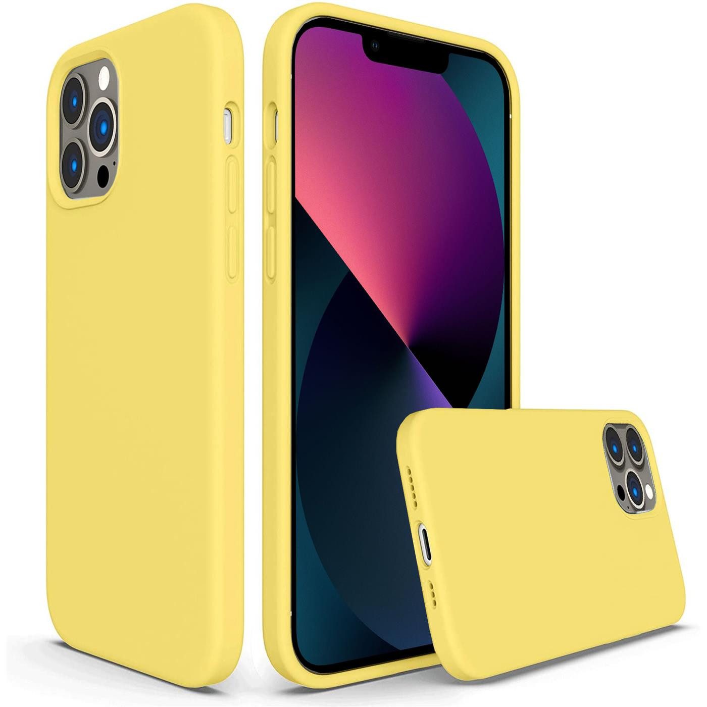 CoolGadget Handyhülle Silikon Colour Series Slim Case für Apple iPhone 13 Pro 6,1 Zoll, Hülle weich Handy Cover für iPhone 13 Pro Schutzhülle