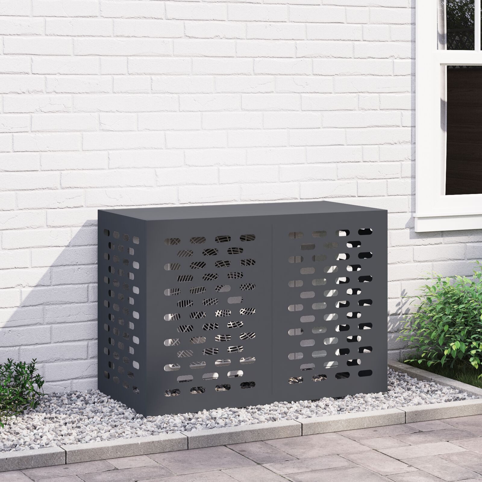 vidaXL Heizungsverkleidung 100 x 50 x 70 cm Heizkörperverkleidung aus Metall 100x50x70 cm anthraz