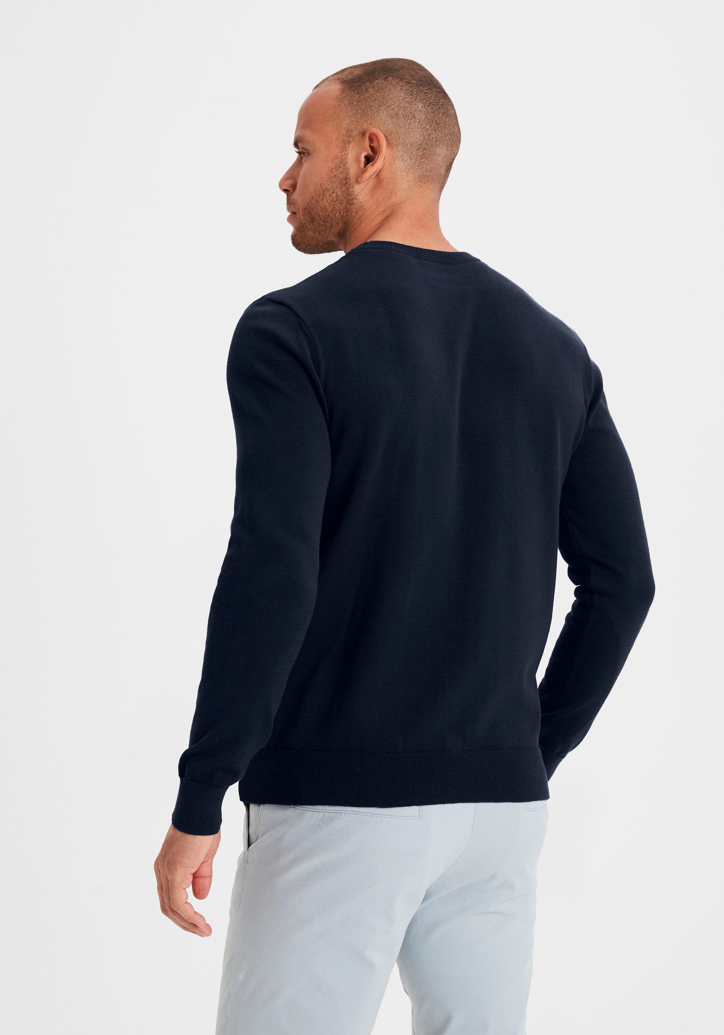 H.I.S Strickpullover Regular Fit, Langarm, Pullover aus Feinstrick, Baumwollmischung