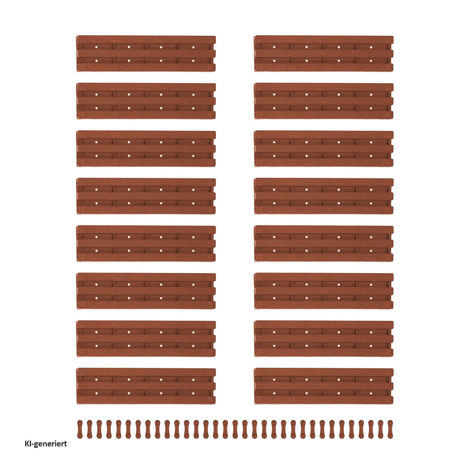 HTI-Living Trittsteine Rollweg Nessa, 30x131 cm, Set, 16-St., 16 Module inkl. Verbindungselementen, Gehweg Gartenweg leicht zu verlegen