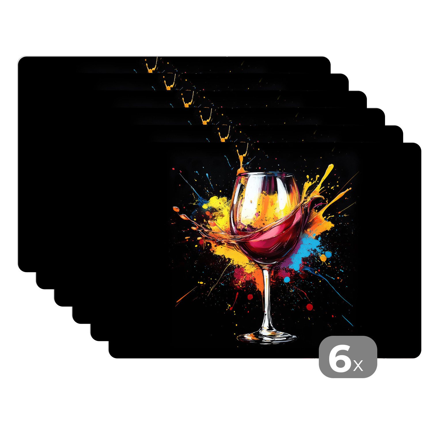 MuchoWow Platzset Wein - Glas - günstig online kaufen