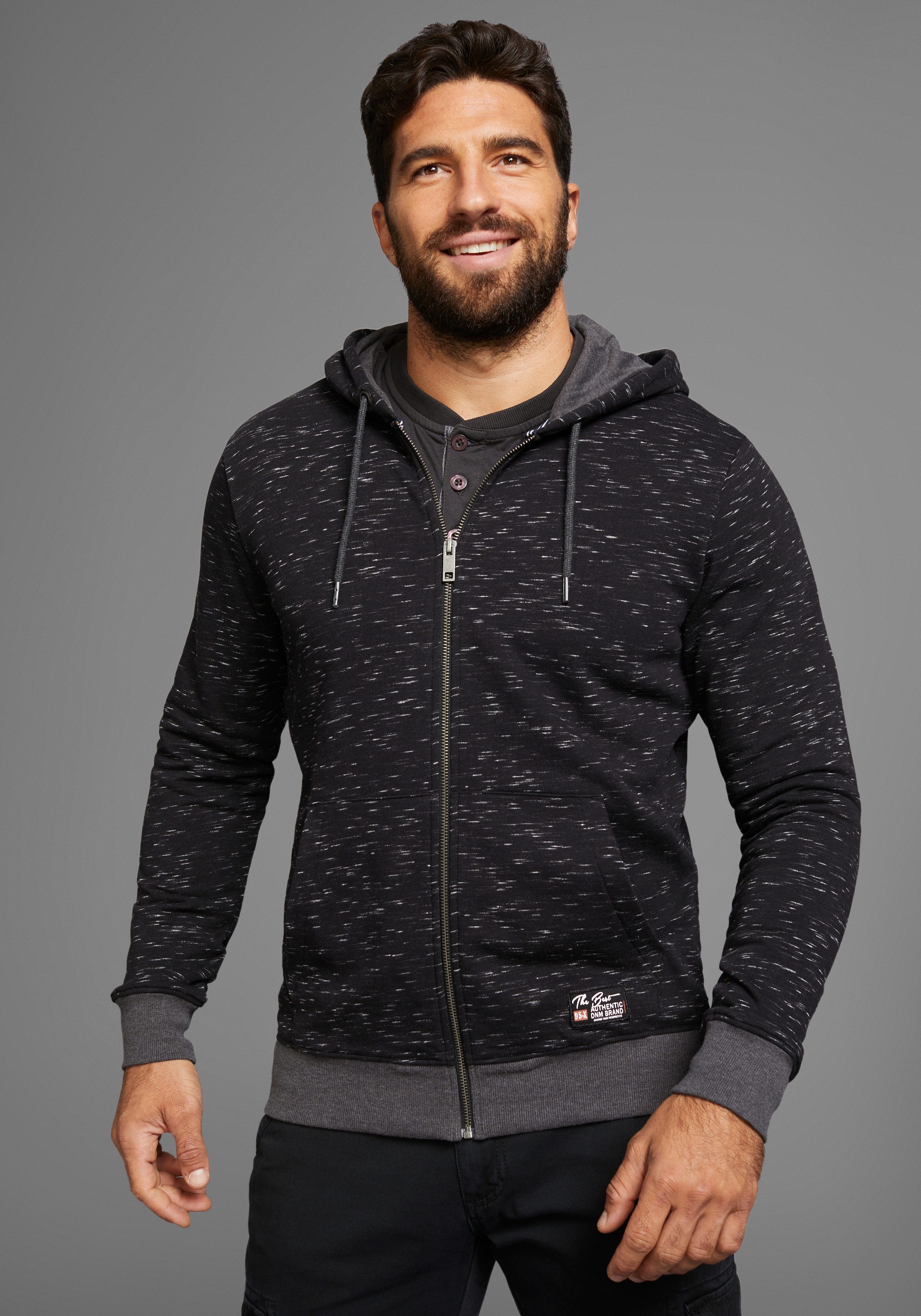 Man's World Kapuzensweatjacke mit Logo auf günstig online kaufen