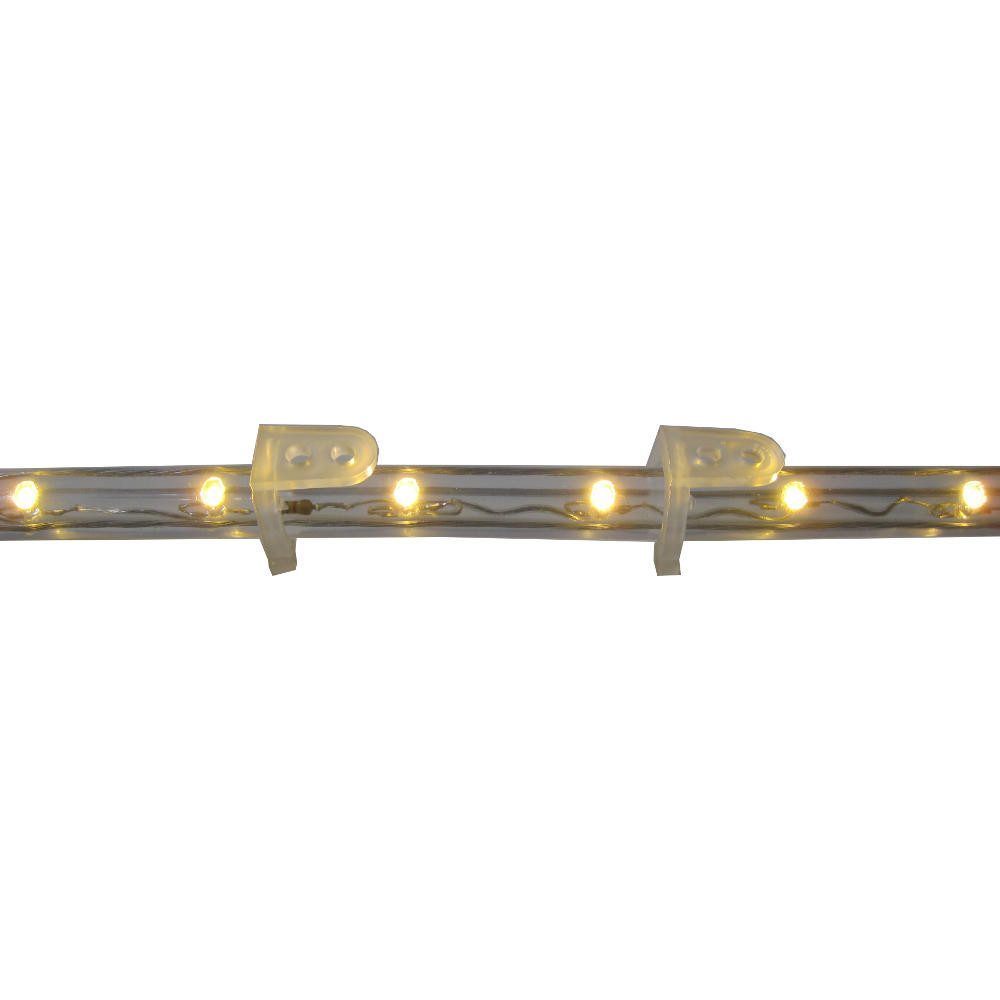 Trade-Shop LED-Lichterschlauch 50x/100x/200x Montageclips für Kabel Stromkabel TV PC Telefon Internet, inkl. 2,9mm Montagelöcher / Passend für 10mm bis 13mm Lichterschläuche
