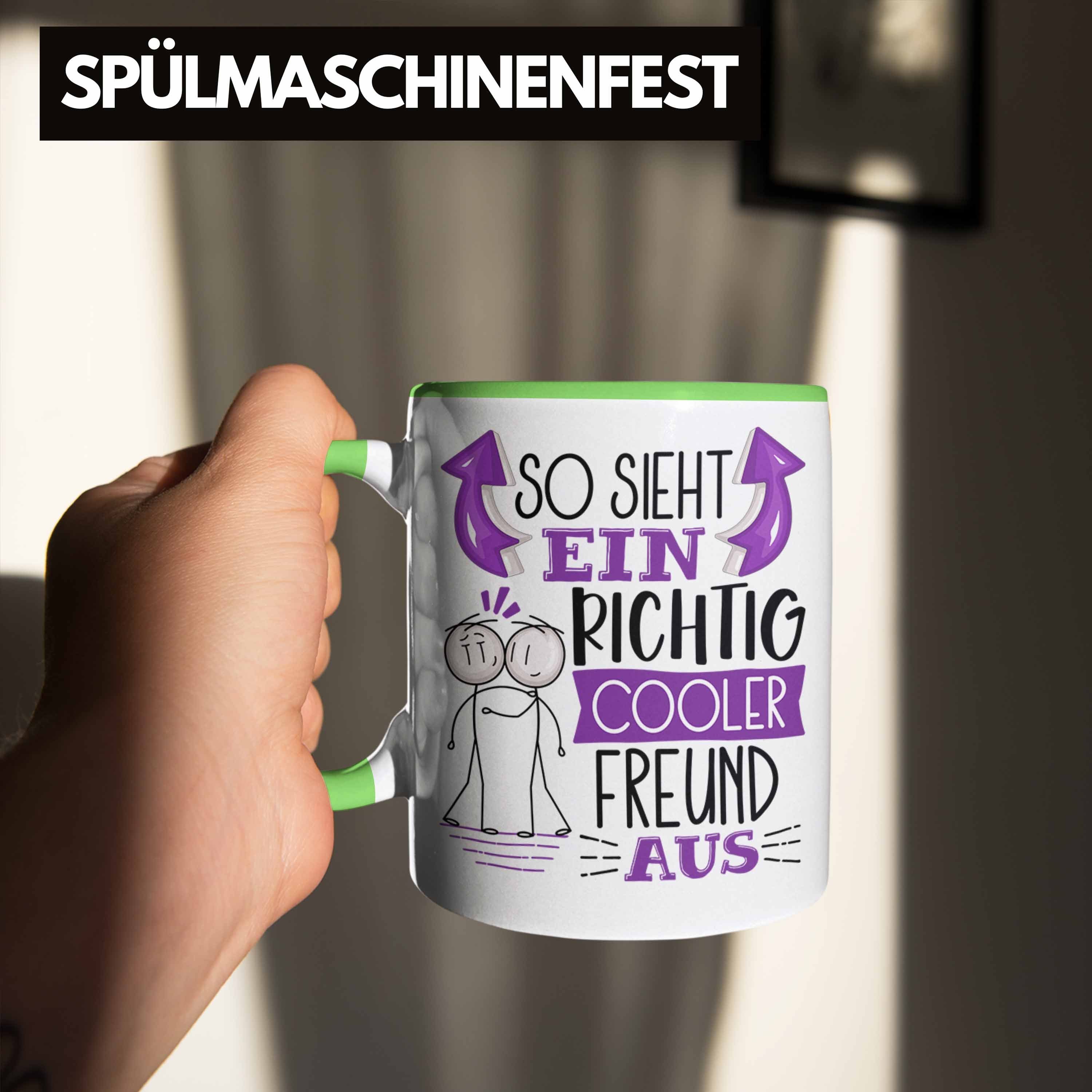 Trendation Tasse Bester Freund So Grün Tasse RIchtig Bester Sieht Freund Ein Cooler Geschenk